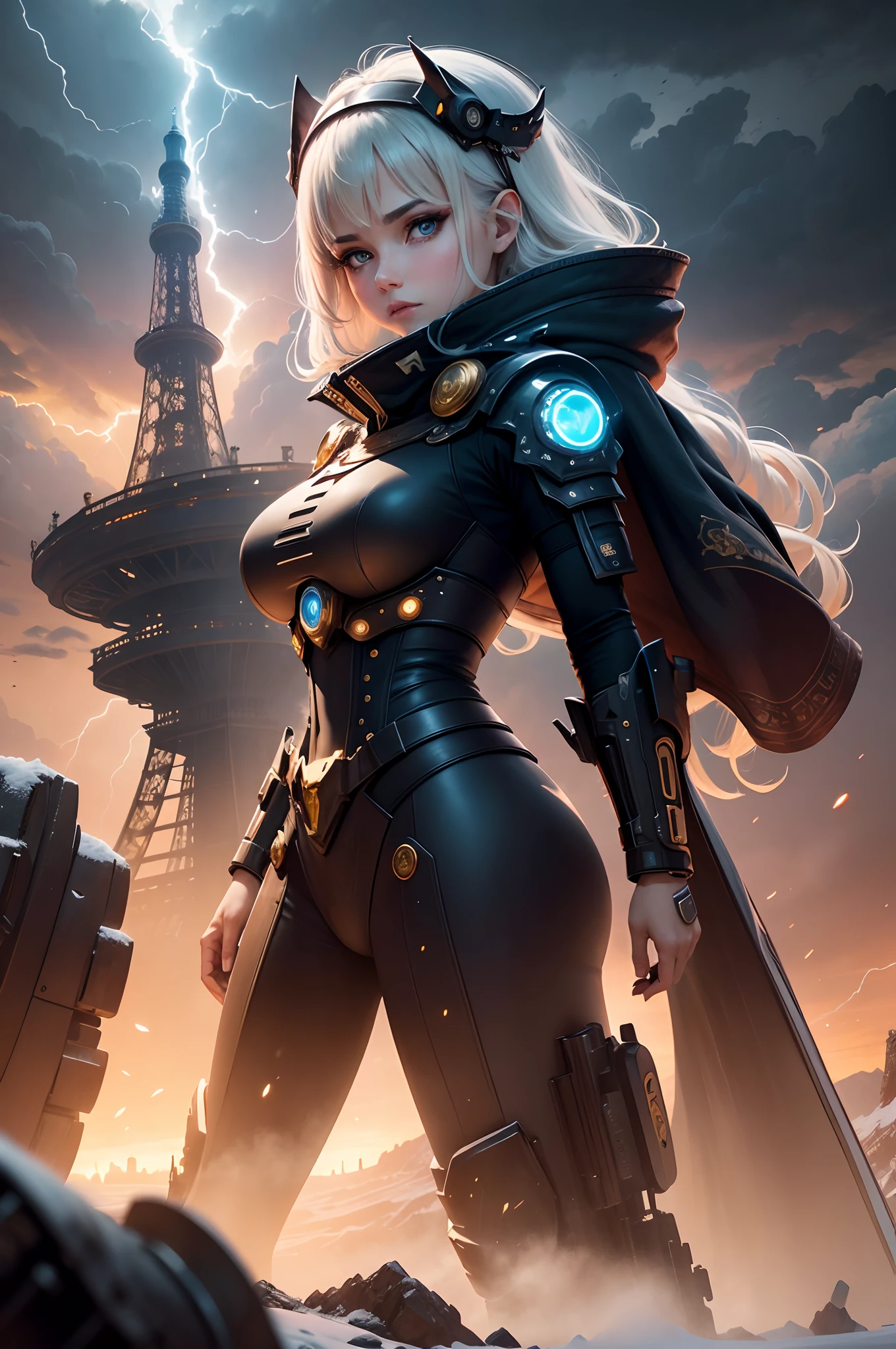 realistic visual effects,attractive beautiful,dramatic contrast,Gentle lighting,Delicate warmth,the soft light,hyper HD,Extremely colorful,best qualityer,Snow-whiteskin,8K high quality,Sexy goddess,A pair of big eyes are beautiful and moving,White skin,Makeup,Sexy outfit,Armed with futuristic modern weapons,gold;jewely;Blue Electric,【Background with】Large gears,Large gears,Doomsday ruins,Giant tornado,Strange sky,Lightning Thunder,The setting sun burns the dark clouds,Multiple planets,The end of the world,Multiple planets,Mards,Jupiter,Mercury,Strange sky,The Eiffel Tower,Egyptian pyramids,Great Wall of China,Giant Tornado ultra-futuristic car,Cool headlights。realistic visual effects,attractive beautiful,dramatic contrast,Gentle lighting,Delicate warmth,the soft light,hyper HD,Extremely colorful,best qualityer,Snow-whiteskin,8K high quality,Sexy goddess,A pair of big eyes are beautiful and moving,White skin,Makeup,Sexy outfit,Armed with futuristic modern weapons,gold;jewely;Blue Electric,【Background with】Large gears,Large gears,Doomsday ruins,Giant tornado,Strange sky,Lightning Thunder,The setting sun burns the dark clouds,Multiple planets,The end of the world,Multiple planets,Mards,Jupiter,Mercury,Strange sky,Giant Tornado ultra-futuristic car,Cool headlights realistic visuals,attractive beautiful,dramatic contrast,Gentle lighting,Delicate warmth,the soft light,hyper HD,Extremely colorful,best qualityer,Snow-whiteskin,8K high quality,Sexy goddess,A pair of big eyes are beautiful and moving,White skin,Makeup,Sexy outfit,Armed with futuristic modern weapons,gold;jewely;Blue Electric,【Background with】Large gears,Large gears,Doomsday ruins,Giant tornado,Strange sky,Lightning Thunder,The setting sun burns the dark clouds,Multiple planets,The end of the world,Multiple planets,Mards,Jupiter,Mercury,Strange sky,The Eiffel Tower,Egyptian pyramids,Great Wall of China,Giant Tornado ultra-futuristic car,Cool headlights。