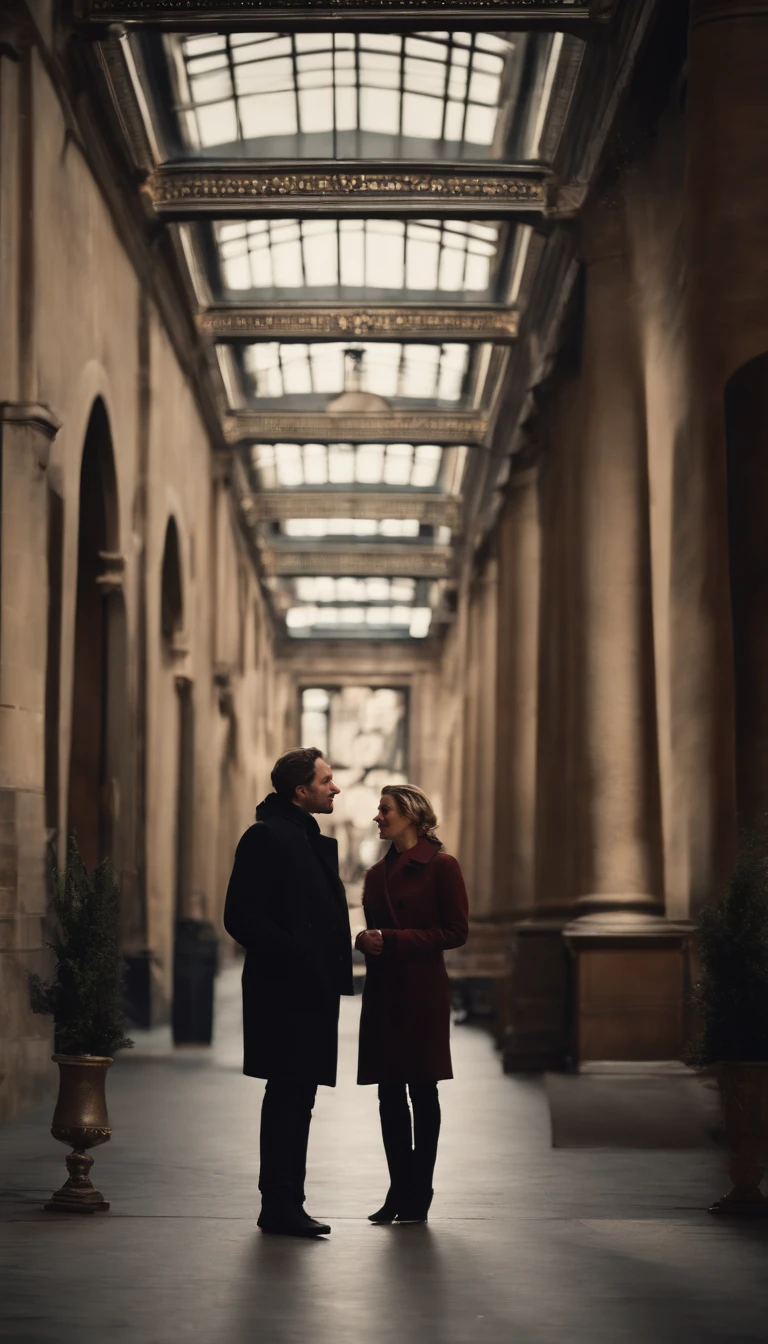 Two people talking, Photorealistic