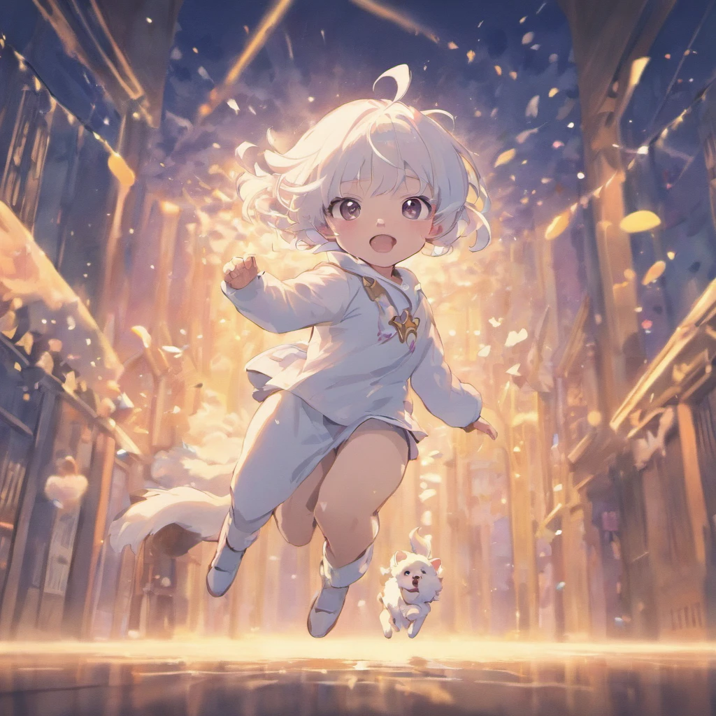 White hairs、fluffy fur、White puppy、Vigorous、Puppy who loves anime、,, furry animal,、The loveliness that everyone looks back on、Standing picture、Maltipoo puppy、Jumping、