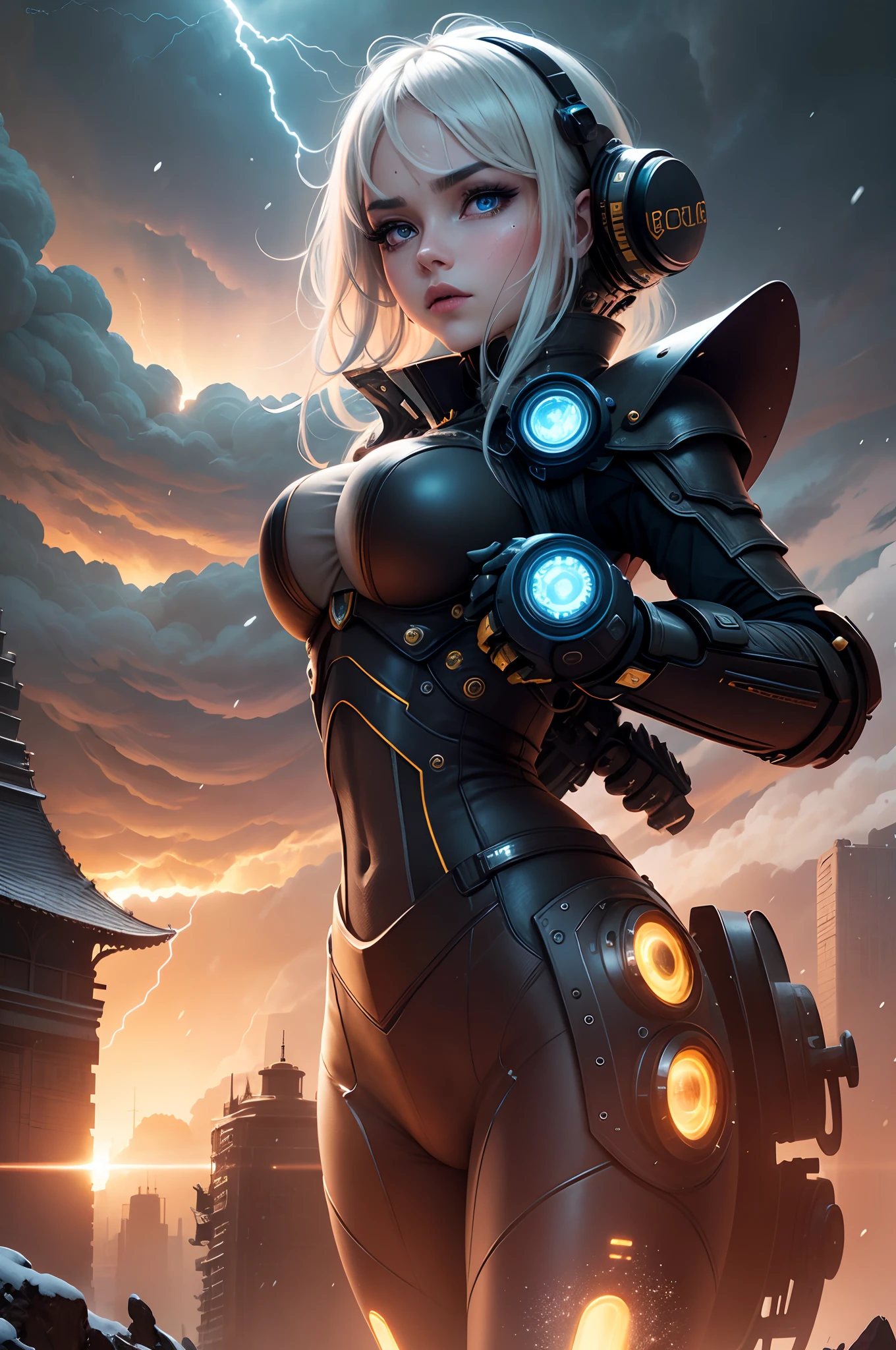 realistic visual effects,attractive beautiful,dramatic contrast,Gentle lighting,Delicate warmth,the soft light,hyper HD,Extremely colorful,best qualityer,Snow-whiteskin,8K high quality,Sexy goddess,A pair of big eyes are beautiful and moving,White skin,Makeup,Sexy outfit,Armed with futuristic modern weapons,gold;jewely;Blue Electric,【Background with】Large gears,Large gears,Doomsday ruins,Giant tornado,Strange sky,Lightning Thunder,The setting sun burns the dark clouds,Multiple planets,The end of the world,Multiple planets,Mards,Jupiter,Mercury,Strange sky,The Eiffel Tower,Egyptian pyramids,Great Wall of China,Giant Tornado ultra-futuristic car,Cool headlights。realistic visual effects,attractive beautiful,dramatic contrast,Gentle lighting,Delicate warmth,the soft light,hyper HD,Extremely colorful,best qualityer,Snow-whiteskin,8K high quality,Sexy goddess,A pair of big eyes are beautiful and moving,White skin,Makeup,Sexy outfit,Armed with futuristic modern weapons,gold;jewely;Blue Electric,【Background with】Large gears,Large gears,Doomsday ruins,Giant tornado,Strange sky,Lightning Thunder,The setting sun burns the dark clouds,Multiple planets,The end of the world,Multiple planets,Mards,Jupiter,Mercury,Strange sky,Giant Tornado ultra-futuristic car,Cool headlights