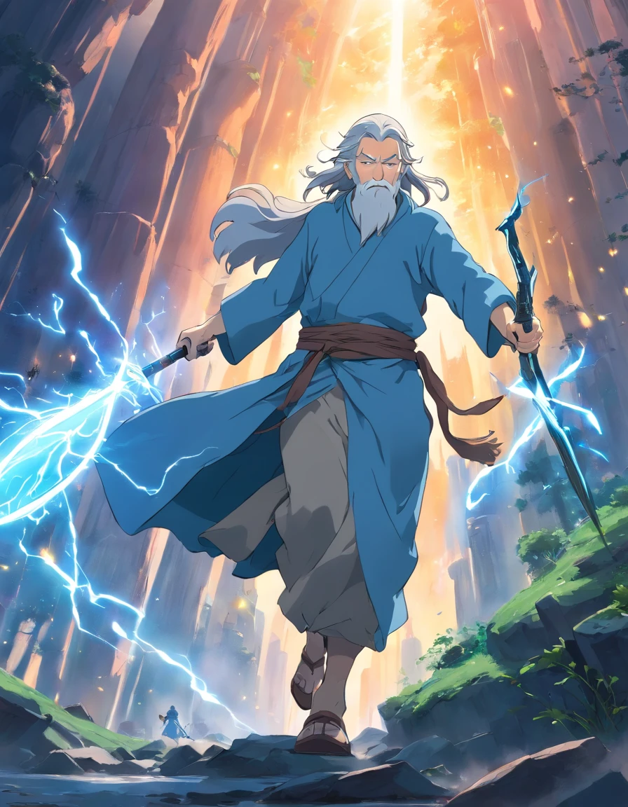 Gandalf  en la batalla contra los orcos