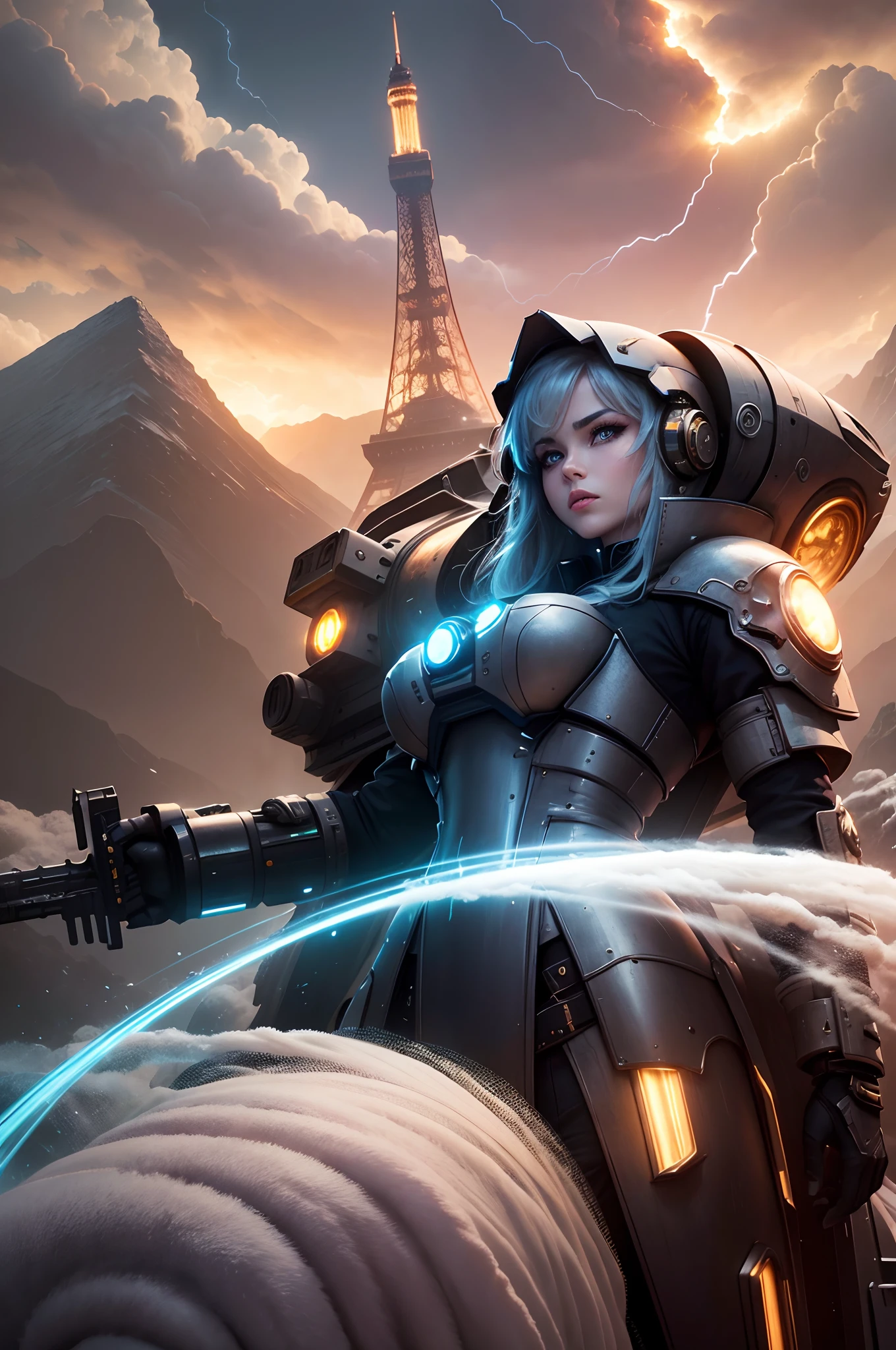 1girl, sexy, background, gorgeous, portrait, beautiful, landscape, sci-fi, city, 4k, highly detailed