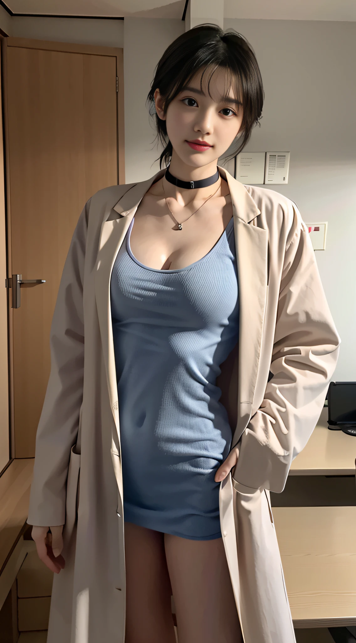 ((top-quality、8K、masterpiece:1.3))、foco nítido:1.2、Beautiful Women in Perfect Style:1.4、Slender Abs:1.2、((dark brown hair、Colossal tits:1.2))、(natural soft light、City Street:1.1)、Highly detailed facial and skin texture、A detailed eye、二重まぶた、rubber glove、Purple rubber gloves