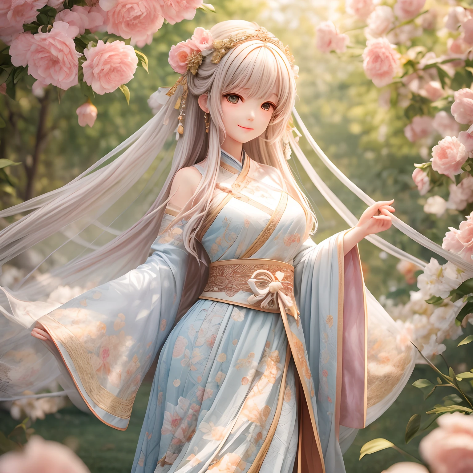 (sandbox:1.4),Movie Angle,(Cute girls,anatomy correct,full bodyesbian,Masterpiece camellia,Masterpiece Hanfu,ssmile),(paper art,Quilted paper art,geomerty),(plethora of colors,Best quality,high detal,tmasterpiece,Cinematic lighting effects,4K,Chiaroscuro)