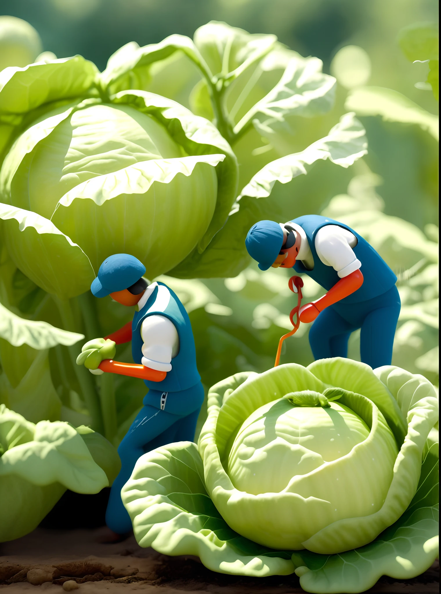 "Anthropomorphic tomato and cucumber with arms and legs, Stand on the race starting line on a lush green field. Tomatoes and cucumbers are dressed in sports gear, Prepare for the sprint."