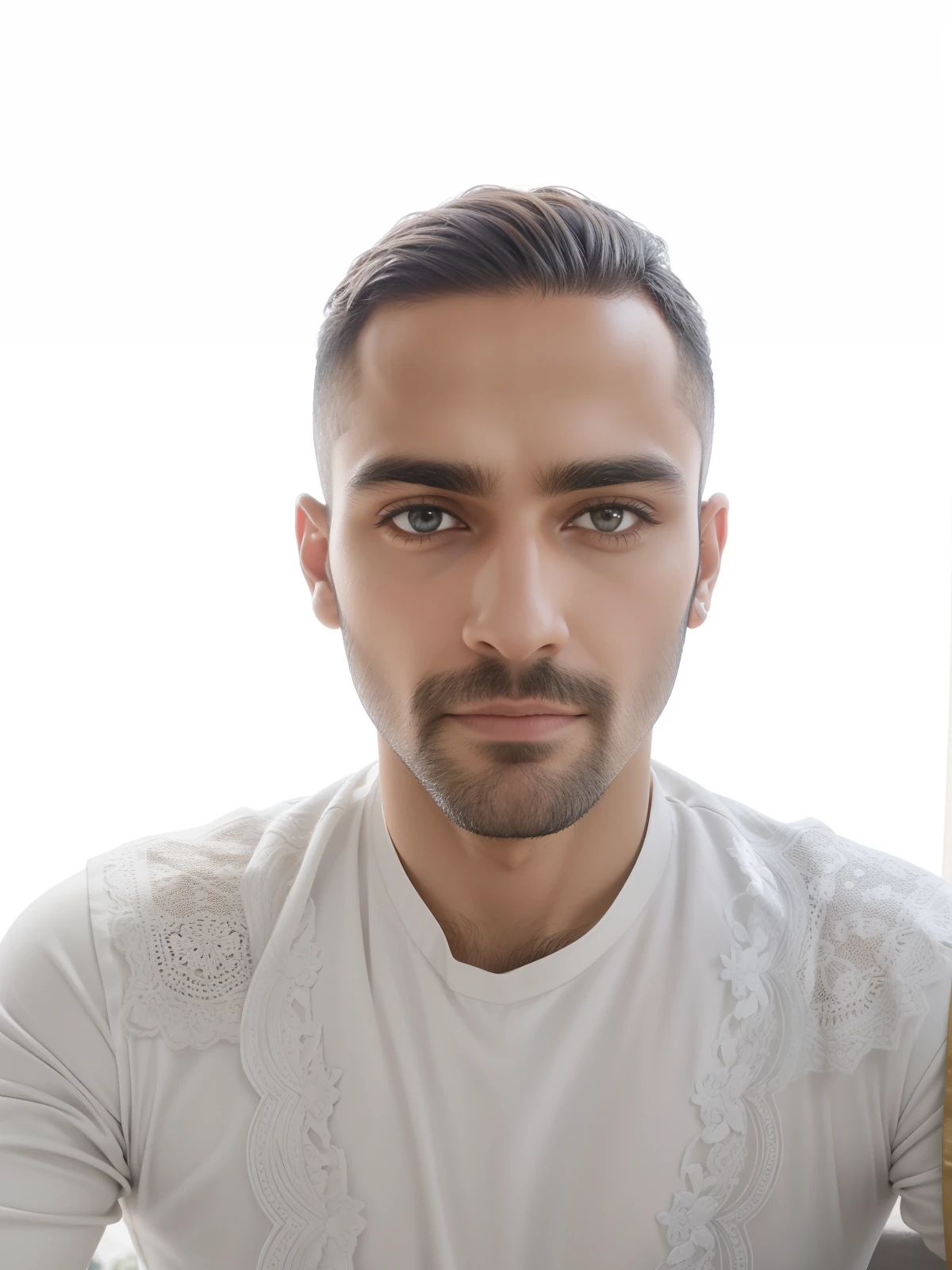 Homem macho, Jovem Homem macho, Barba cheia, Barba completa, barba grande, roupa branca, Blusa branca decente, heavens, celestial, Olho realista, olhos detalhados, olhar piedoso, Olhar forte, Rosto detalhado, boca normal, boca detalhada, renderizado, fotorrealista, Ultra HD | | |, 4k, 8k, 16k, alta resolução, imagem 8k, Textura 8k,texturas detalhadas, cores detalhadas, Sombras realistas, sombras detalhadas, decente, long tunic, barba grande, Barba Judeu, floresta nas montanhas, palmeiras, Homem, macho, hebraico, cores detalhadas, nitidez detalhada, Ultra HD | |, Texturas realistas, contraste detalhado, 8k, sem turbante, without a hat, cabelo bem cortado, cabelo militar, cabelo preto natural,