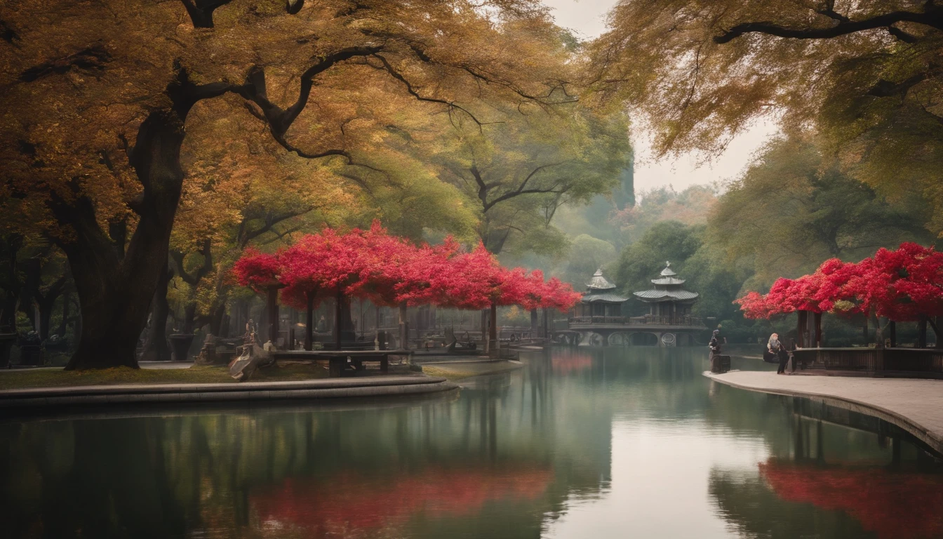 Large parks,Chii,water bloom,dynasty
