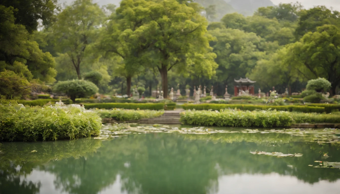 Large parks,Chii,water bloom,dynasty