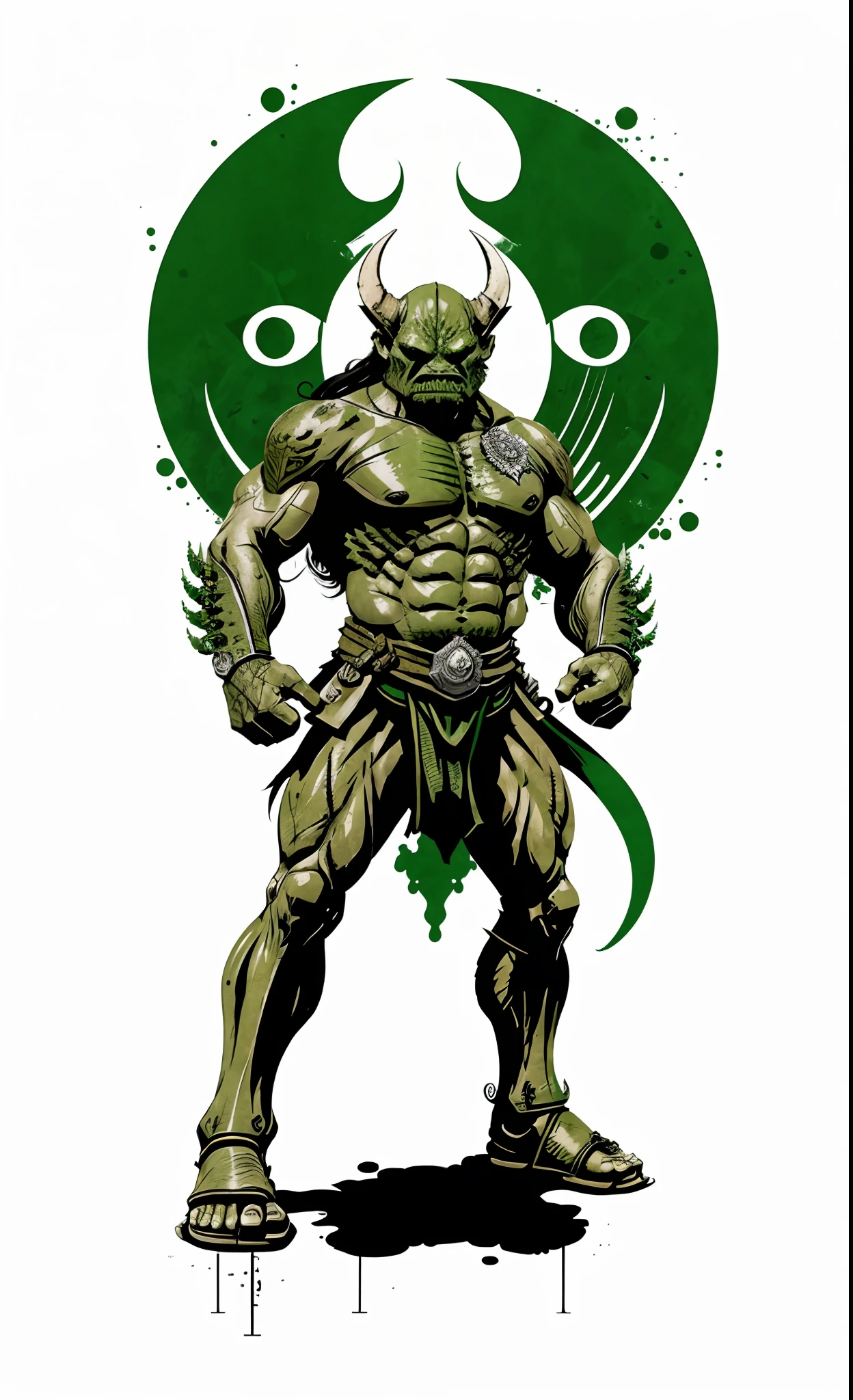 orc warrior in the style 0mib
