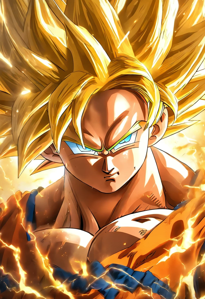 goku super sayajin, realist, perfect, 64k,HDR,RAW.