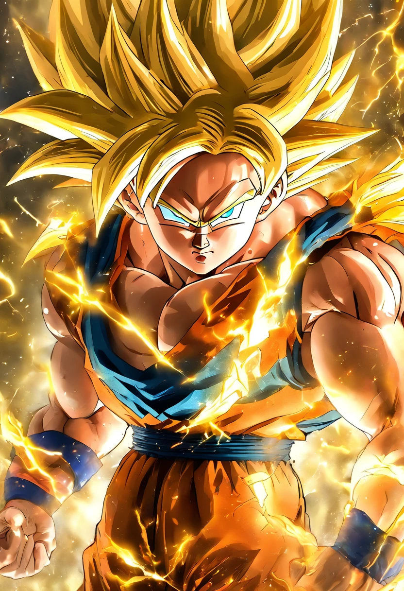 goku super sayajin, realist, perfect, 64k,HDR,RAW.
