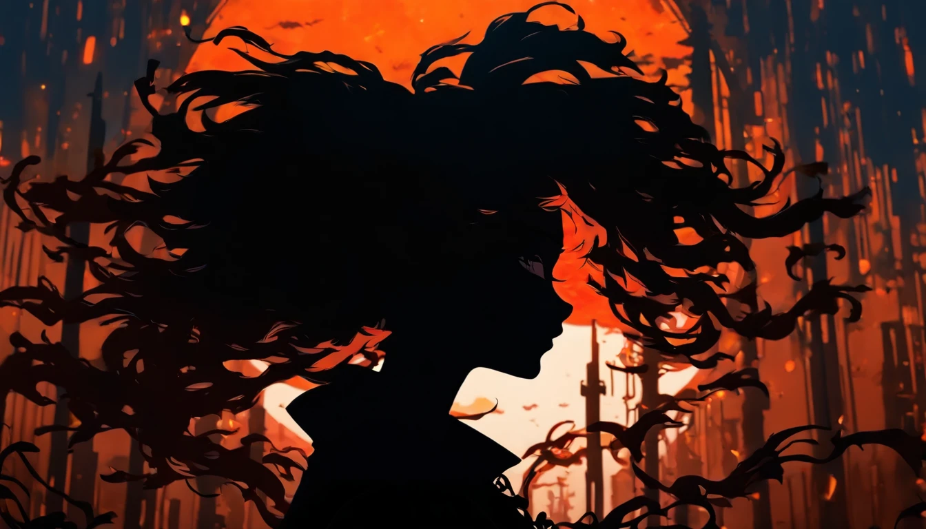 (Silhouette Art,cutouts:1.6)
(((Paper cutting art,A world where only black exists:1.3)
(Cowboy Shot),1 girl,Solo,
(Girl in work clothes,profile:1.2),factories、tubing、ironworks、movie「Black Rain」Scenery of
break
(Rust color background)
Textured glass background,Tarot card atmosphere