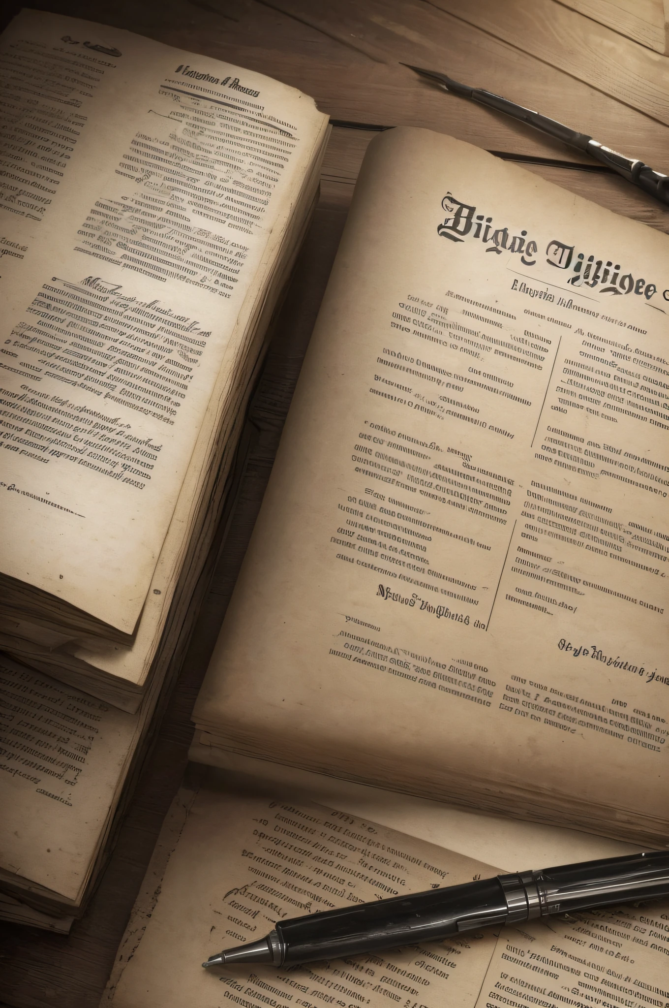 (best quality,highres,masterpiece:1.2),vintage newspaper,old distressed paper texture,detailed headlines of news articles,dating and relationships articles,romantic stories,heartwarming love letters,classic black and white photos,cursive typography,aged ink stains,vintage advertisements,crumpled pages,faint sepia tones,flickering nostalgic memories,soft warm lighting,charming retro atmosphere
