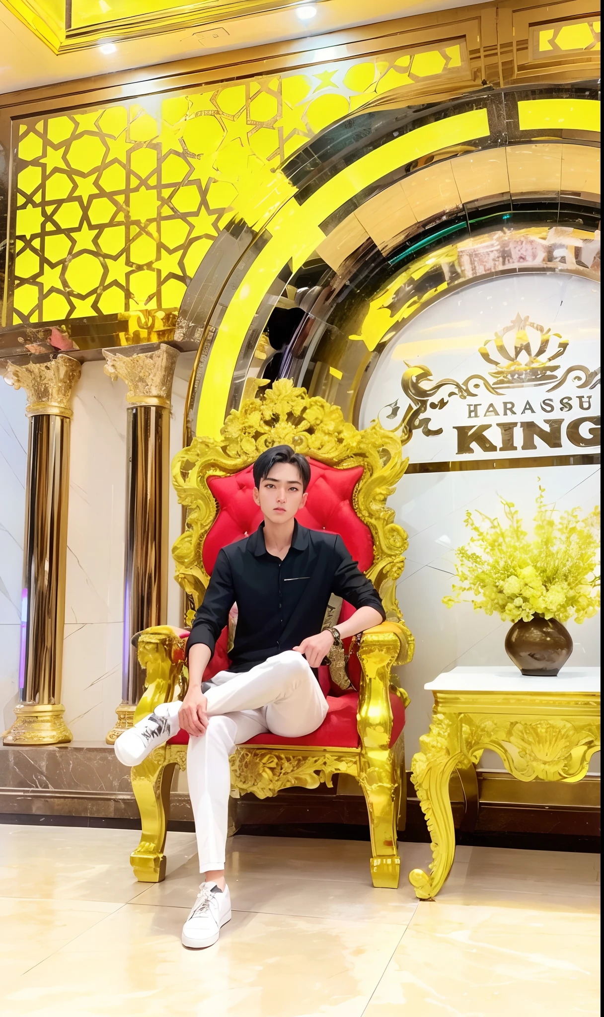 masterpiece、Adults、30Uncle of the generation、twinks、Forehead、30-years old、A dark-haired、Black jacket、Black pants、white t-shirts、Give bangs、Sticking out your forehead、twinks、Eyes drawn in detail、a handsome、Inside the city、starrysky、Mystical light、Dramatic light、Cinematic power、