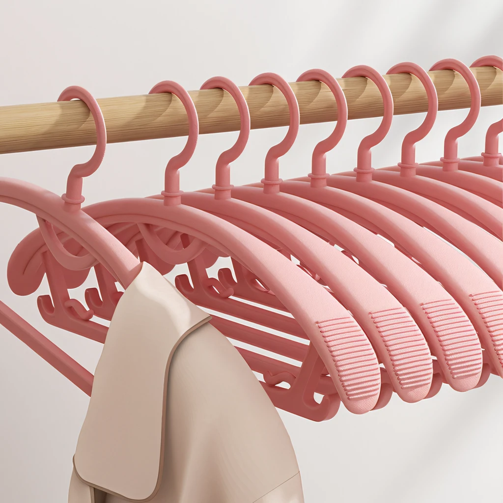There are a lot of pink hangers on the shelves, Pink clothes, with soft pink colors, pink arches, designed in blender, rendered in povray, marvelous designer 3d rendered, depicted as a 3 d render, In pastel colors, pink pastels, inspired by Peter Alexander Hay, Detailed clothes, Product rendering, some pink, pastel clothing, pastel pink