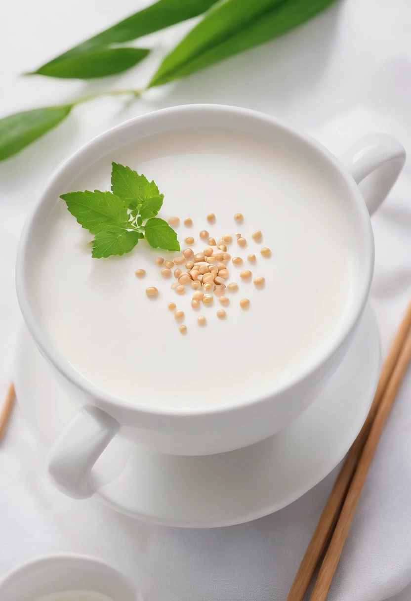 A cup of soy milk