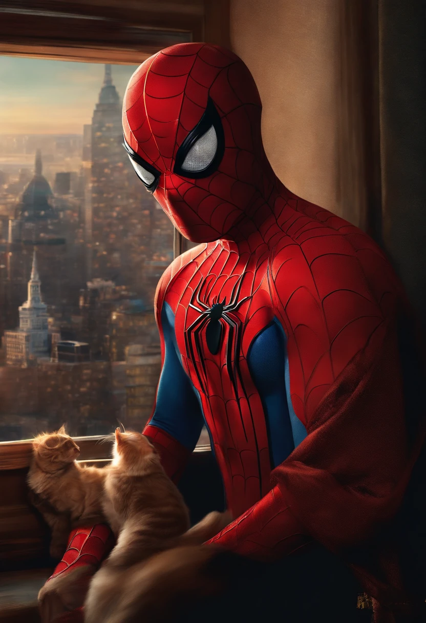 spider-man、Cat with only a face
