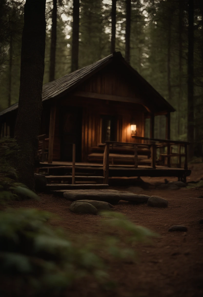 cabin, en el bosque, solitaria, terror