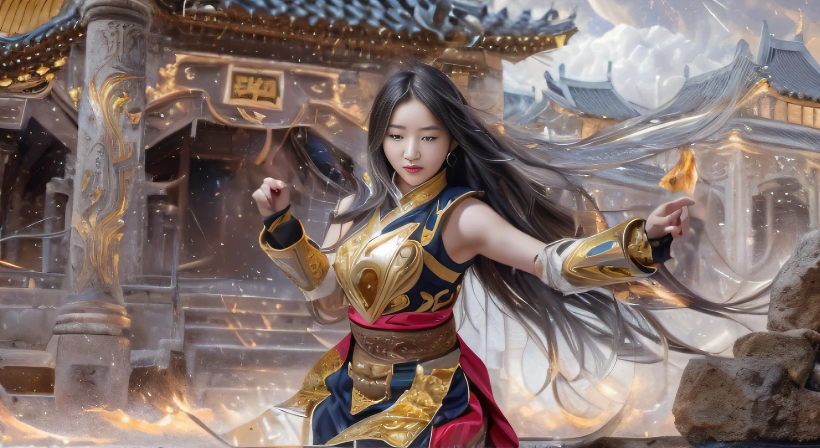 Water Polo Fist,Superb quality, Masterpiece, high resolution, 1girll, Blush, (Charming smile: 0.8), Star eyes, Chinese Hanfu, Hair accessories, jewelry, Beauty, On_Body, Tyndall effect, Realistic, Peach Blossom Forest, light edge, Two-tone lighting, (High detail skin: 1.2), 8K Ultra HD, Digital SLR, Soft light, High quality, Volume lighting, Voyeur, Photo, high resolution, 4K, 8K, Background blur