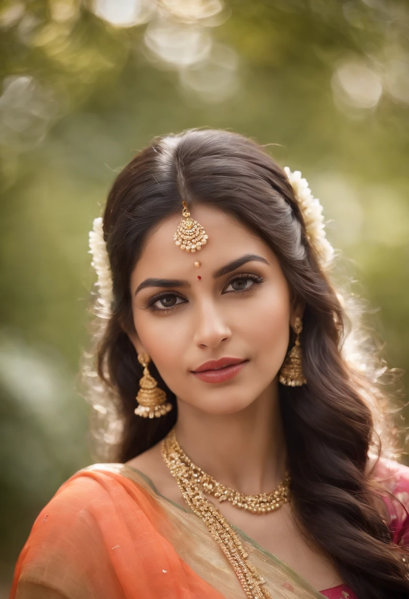 Une femme en sari posant pour une photo, Indian goddess, traditional beauty, Indien, beautiful goddess, Ornate Cosplay, INDEX Style, Super model Indieno, Belle jeune fille, Anju Persand de Maurice, Asie du Sud-Est avec Long, Indian provoked,