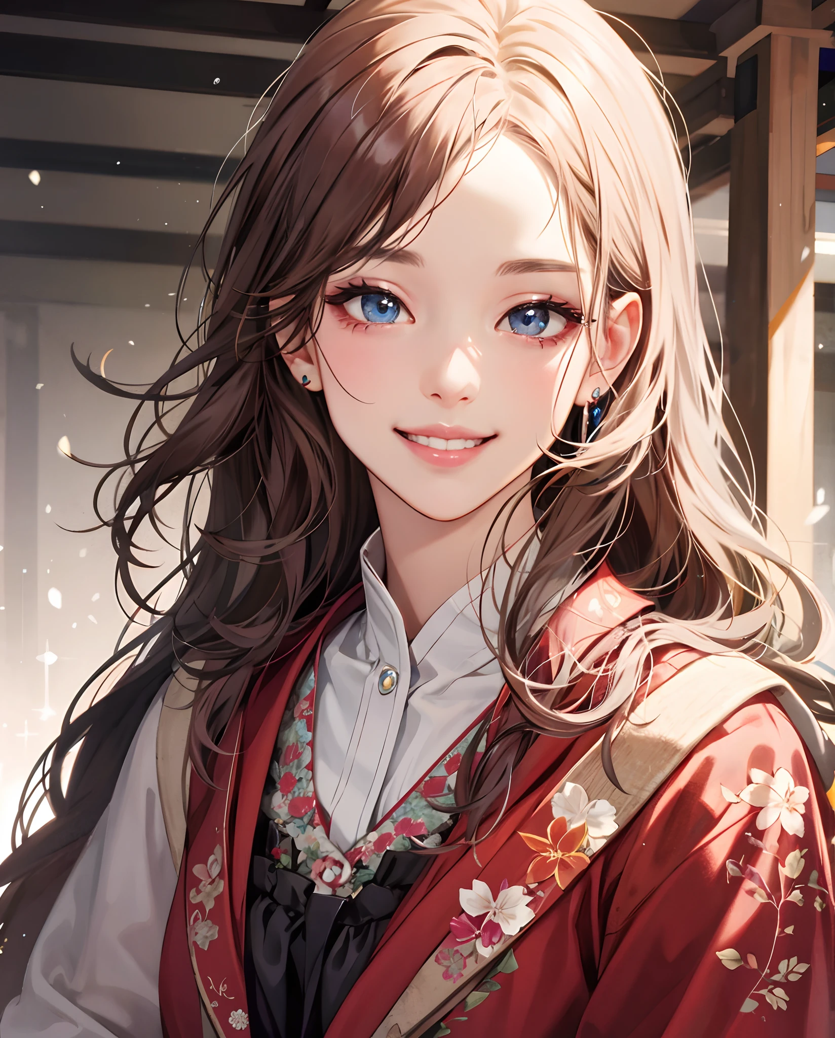 realistic、kawaii girl、Beautie、beautiful
Detailed eyes、Characteristic lashes、Beautie、adolable、
Smiling smile