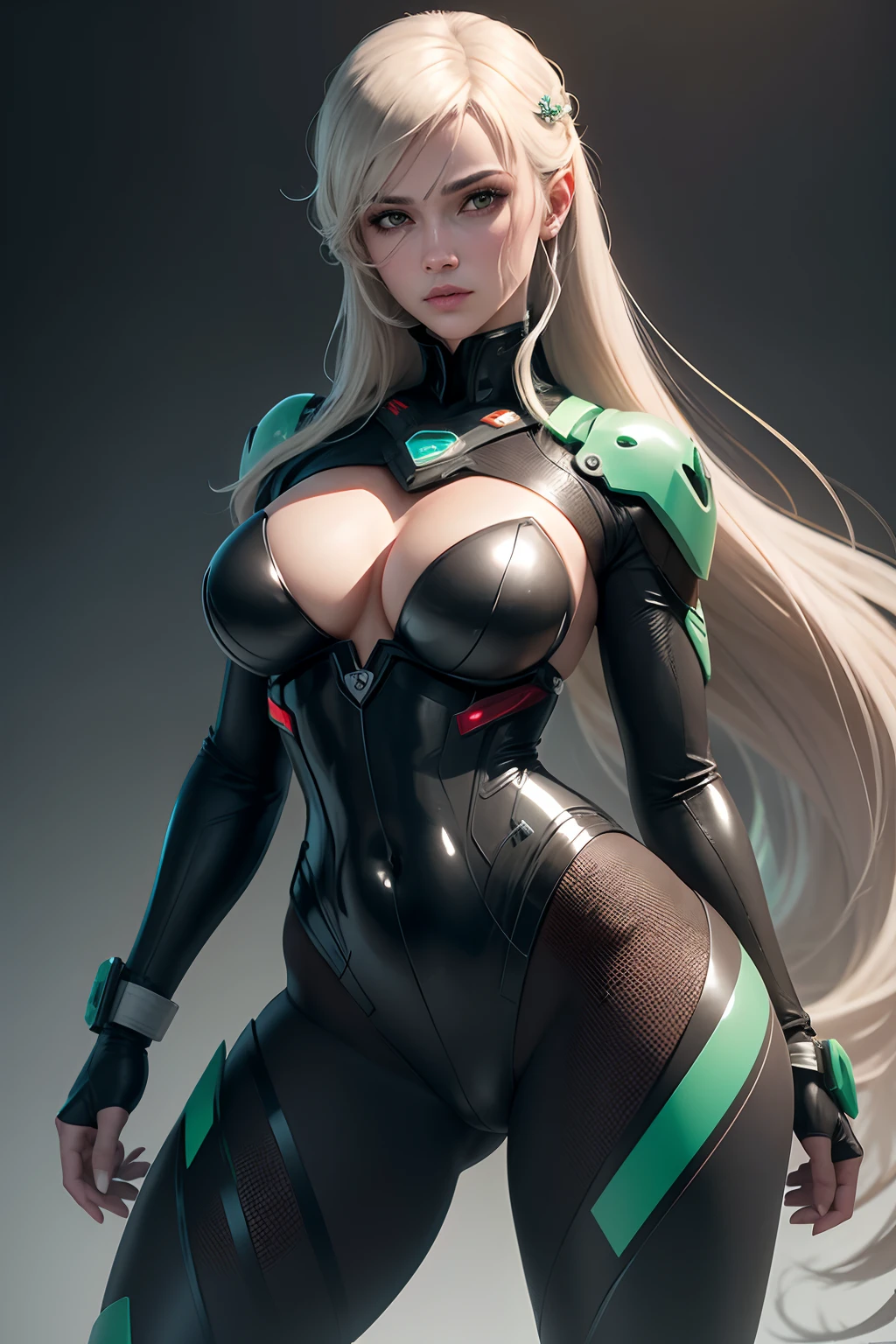 "Metal gear V " ELA Aparece linda ,rosto relismo Corpo alto 1,80 metro , corpo magro , pose de ataque, pose sensual com pernas abertas em movimento, agachando , ao combate, Calcinha dupla preta , and green handle ,cabelos realista brilho , amarrados com mecha , lado esquerdo do rosto ,His name is quiet, Top seios . bele suada com brilho ,,,1 lente inflavermelho no olho esquerdoArmas pesadas de combate , It seems to be a reference to the film "", onde o protagonista SNACKS ,,,still doesn't wear pants due to the virus ,ela tem um tapa sexo ,preto com detalhes verde acima da cintura ..traje brilho top preto ... logo MV5 , cena com foco de verilha acima em evidencia saliente ao traje ,brilbo e realismo , o Ventre fica evidente a pele da virilha ate embaixo do seios