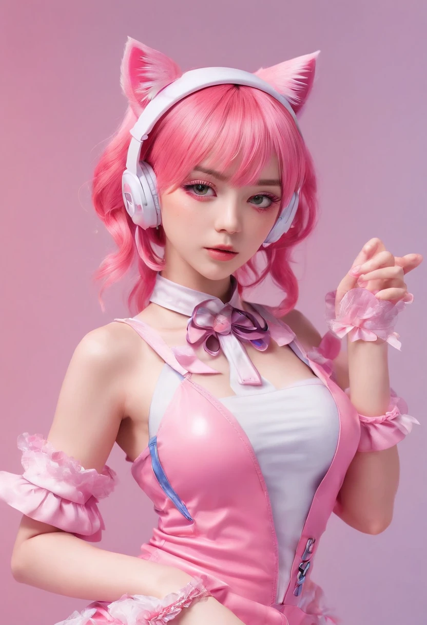 (Masterpiece, Top quality, Best quality, offcial art, Beautiful and aesthetic:1.2), (Photoreal:1.5), BREAK 1 GIRL HOLDING A PILE OF CANDY AND A CANDY MACHINE IN HER HAND,Pink background with stars, Upper body,Alice smiled, Photo, a detailed painting, Pop surrealism, (neon hair:1.5),strong winds,Giant marshmallow machine breaks needlework, intricatedesign, Textile art, Handmade details, Creative expression, Colorful lines, Cyberpunk, New Dada rests,Full body like,(extremelydetailed8Kwallpaper),The terrifying necromancer in the shot,Ominous Shadows,Green smog,iintricate,high detal,dramatics,Full body like,camel-toe,Hollow-out on,sweat leggs,White liquid, Smooth pink skin, shiny metallic glossy skin, Shiny, spread their legs,angry look,white liquid all over body,Full body like,