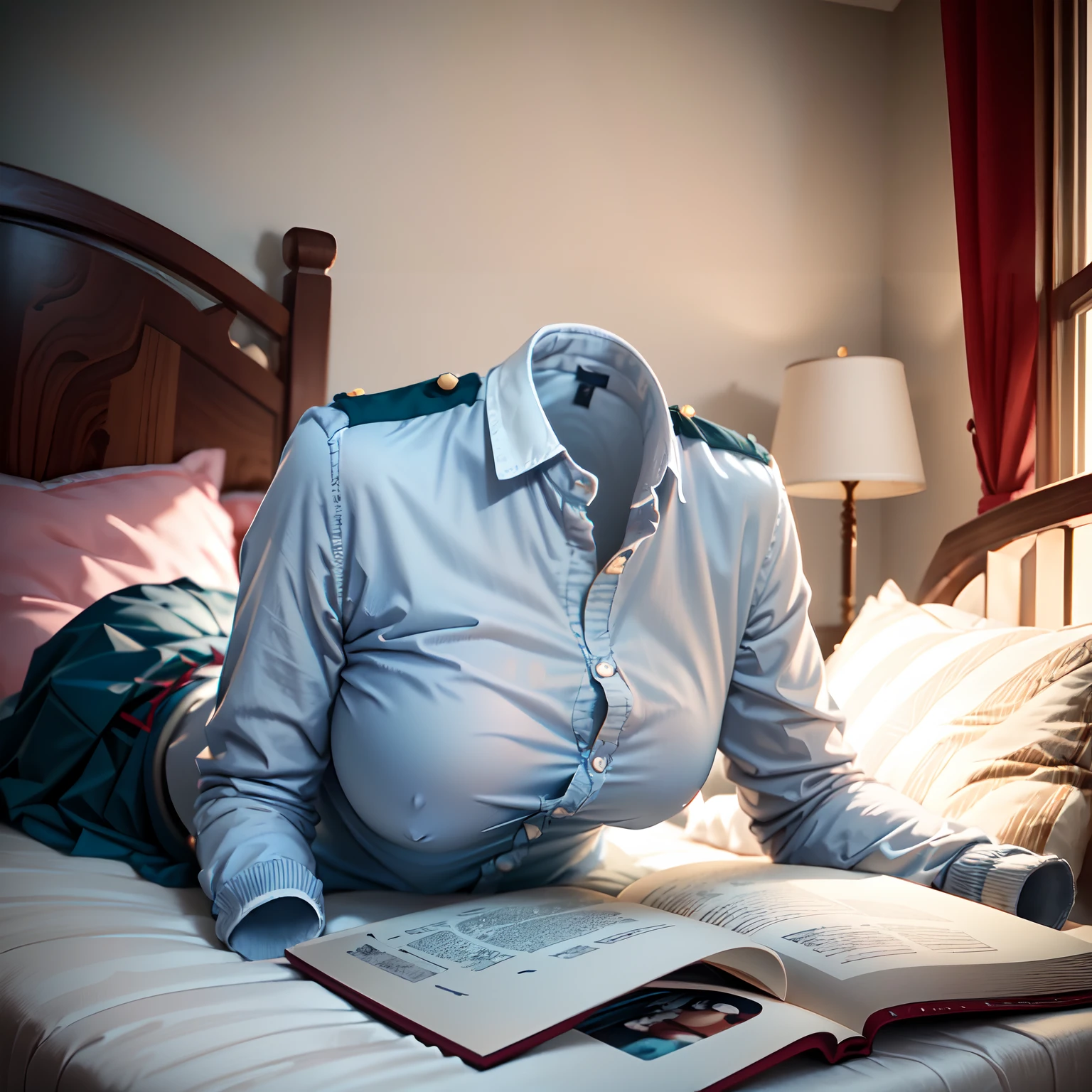 school uniform sleeping on bed, ((invisible, no humans:1.5, headless:1.5, handless, legless)), big breast, (close-up to breast),
(8k, RAW photo, best quality, masterpiece:1.2), (realistic, photo-realistic:1.5),photon mapping, radiosity, ((Hasselblad photography)),physically-based rendering, (hyper realisitic), (8K), (Extremely detailed), (Best Illustration), (Best Quality), (Ultra-detailed)