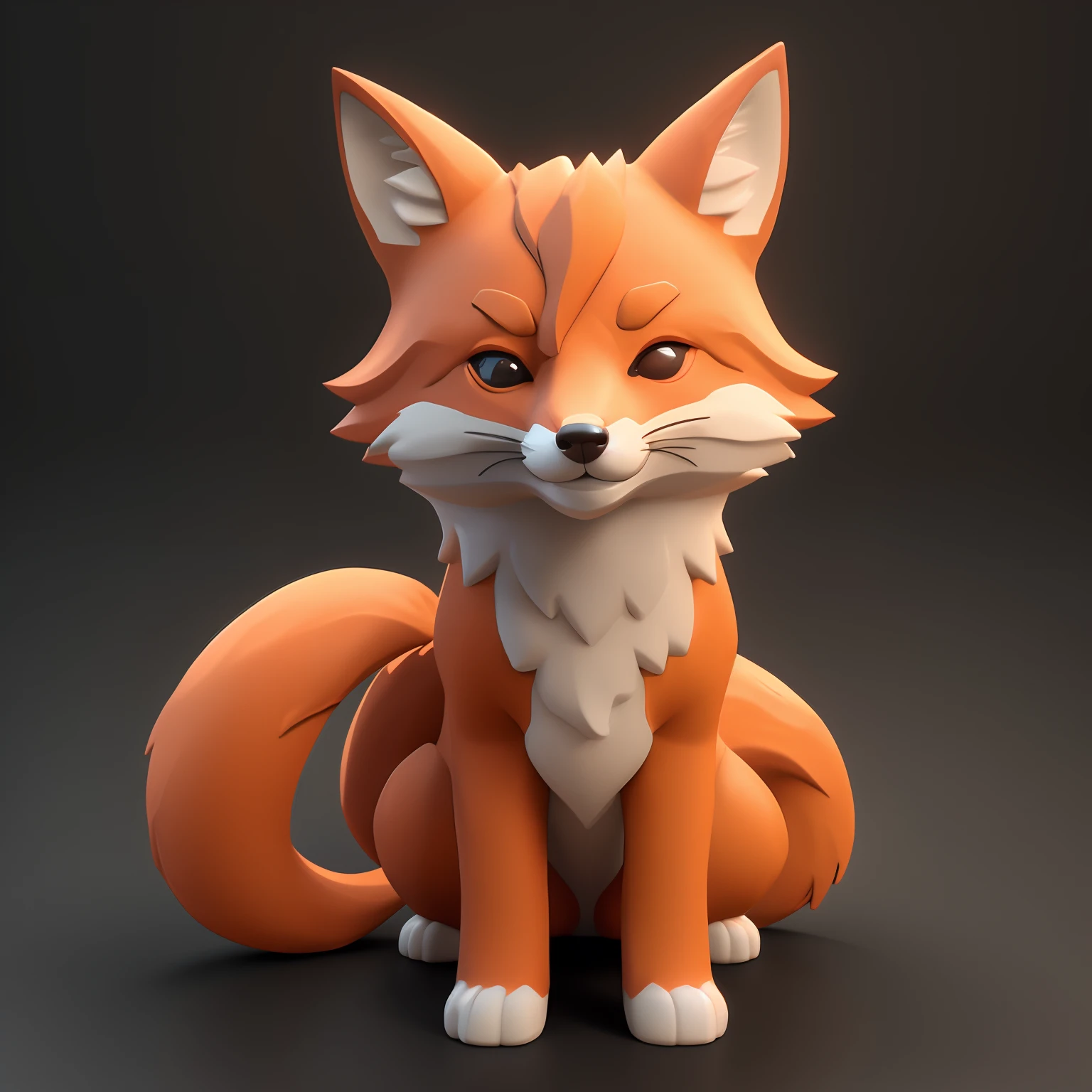 Tiny cute isometric Fox emoji, soft smooth lighting, with soft pastel colors, 3d icon clay render, 120mm lens, 3d blender render, trending on polycount, modular constructivism, Orange background, physically based rendering, centered