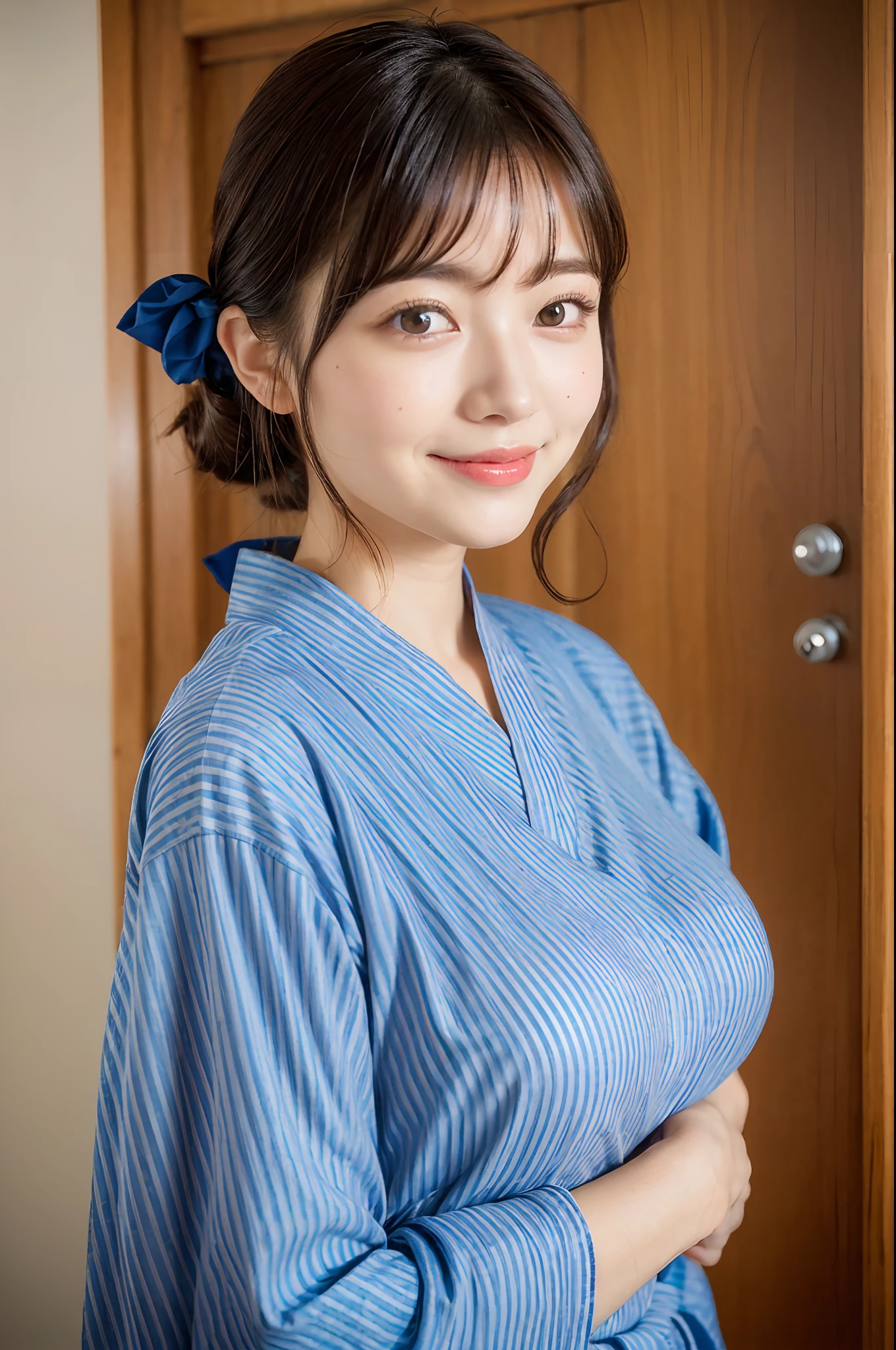 1womanl,Sleeping on a tatami mat,((naked;1.3)),((Spreading her legs))、((Beautiful thighs))、Beautiful shoulders、((She covers her bare breasts with her hands:1.7)), (Face without makeup:1.5),High school girls,Ukrainian,((White panties:1.3)),runette color hair,Medium Short Hair,(hair between eye), Lip flap, ,Beautiful fingers,Beautiful long legs,Beauty Body,Cute nose,Beautiful character design,perfect eyes,face perfect,looking at viewert,(Innocent_Big_eyes:1.0),(light_Smile:0.3),((While taking off a yukata:1.2))、((Bold Pose))、Open atmosphere、Intimate atmosphere、Half-taken clothes、Shy expression、Embarrassing、((Her clothes are disheveled and her skin is showing))、offcial art,Very detailed CG Unity 8k wallpaper,Perfect litthing,highly colorful,Bright_front_Face_Lighting,(tmasterpiece:1.0),(Best_quality:1.0), 超A high resolution,4K,ultra - detailed, photography of, 8k, nffsw, hight resolution, absurderes:1.2, Kodak portra 400, film grains, the background is blurred, bokeh:1.2, Lens Flare Glow, ( Vibrant_colour:1.2) (Beautiful,Large_breasts:1.4), (Beautiful_Face:1.5),((full body)),8k,Raw photo, 、Relax at a ryokan in Japan、The background is the open-air bath at night at a hot spring inn (Girls are not subjects:1.3) (Hair after a bath:1.3),(Hair is wet:1.3) ((Girls are not subjects:1.2))((Draw a wide night background:1.2),((Yukata with light blue stripes isolated on white background:1.3)),(Yukata does not need gloss at all:1.5)),((No need for a Korean yukata or Korean-style hairstyle.:1.5)),((Faithfully and realistically reproduce a pure Japan yukata:1.5))((Light Pink Band:1.3)),((The background is the entrance living room、At night, Overlooking the inn's large and beautiful gardens..:1.3)),((8th class))、((Light Pink Band:1.5)) ((Beautiful shiny straight short long:1.5)) sixteen years old、((Beautiful shiny straight short long:1.5))((Pink band:1.3))、(private),(Photos taken by lovers)、(Sophia Lillis)、((Disheveled clothing))、((Removed clothes))、Scattered yukata、(Secret photos)、((Beautiful barefoot))、((Beautiful thighs))、((Relaxed and bold posture))