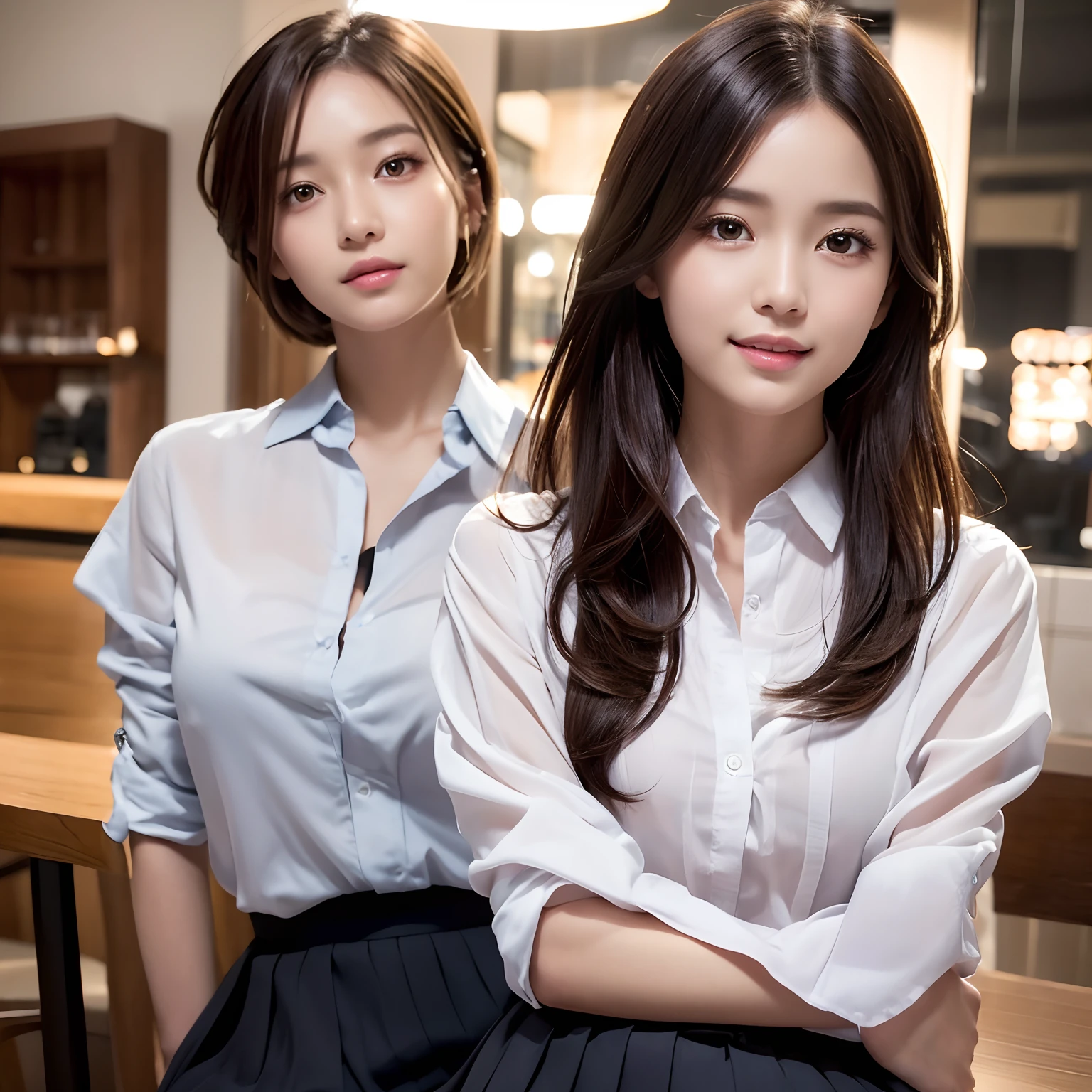 High angle lens,Center view,(RAW photos,Bestquality),(lifelike,Photorealistic:1.3 pcs),wide angle photograph,a masterpiece,2 Beautiful Nurse,Adorable,young,Perfect Body,Top Korean beauty,(All over body:1.3 pcs),photorealiscic face,Diffuse light,Create softness,Uniform glow in the hospital((operating room)),Surgical gloves,Medical equipment,Anesthesia machine (Nurse uniforms are smooth、Cultivation:1.5,((gaping、Fluoroscopy:1.5,Expose the chest:1.5))),Perfect breasts and buttocks:1.4 pcs,Slim legs:1.2、 Nurse、 Nurse cap、 stethoscope,(((Black Stockings,Small, beautiful big breast,, White tender toes)))RAW photos, in bed, Top Quality, lifelike, lifelike, RAWExtremely detailed, Very refined and beautiful, Professional Lighting, lighting on face, Depth of field, Focus on the character, All over body:1.3 pcs, 2 0--old woman, with brown hair, brown eye, small head, (((Large,))),2,,, fashionGirl, beautiful eye, Real face, Real skin, Real face, realistic skin, Detailed eyes,Double eyelidd,long eyelash ,Swollen eyes,Healing is a smile:1.5,Baring tongue,Take a stethoscope(Stylish and flowing short hair: 1.3 pcs)