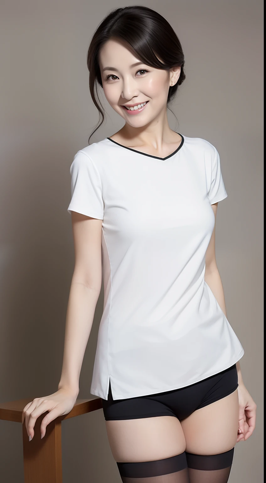 1girl,big breast , black hair, brown eyes,high quality, ultra detailed, masterpiece, realistic,sport clothes