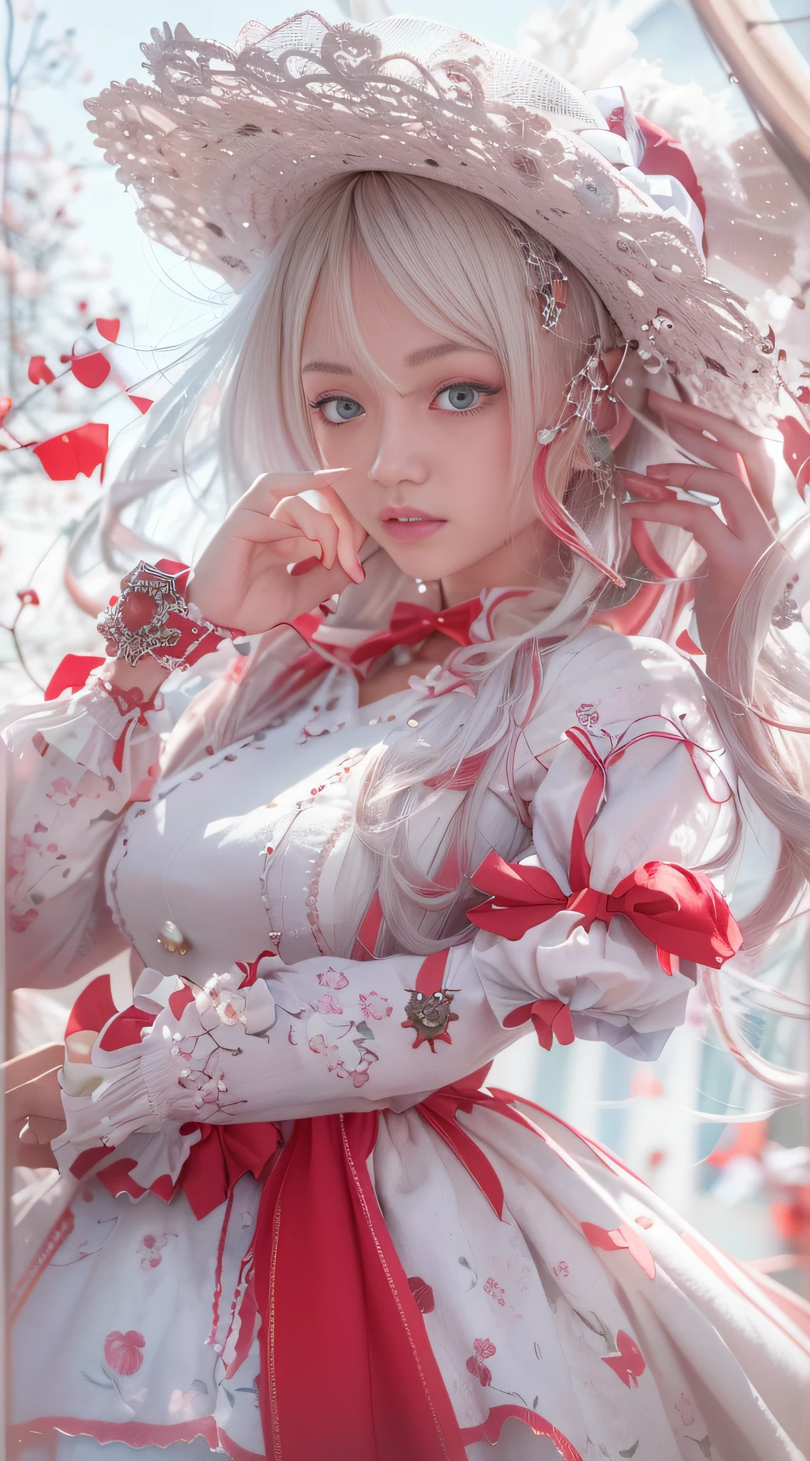 (SFW, White and Red, masterpiece:1.2, Exposed:1.2), (nipple:-0.9), (Acutance:0.8), (many sexy junior idols in group photograph), ((Extremely Detailed KAWAII face variations, joyful expression variations)), { Navel | pretty Ass | Overflowing sideboob | (Delicate lace knitted white wear) | full of Flowers covering girl's body | (Colorful Light shines from Dazzling and delicate stained glass:1.2) }. ( ultra-detailed, realistic, (photorealistic:1.37) with a touch of rawness). { under the mesmerizing back lighting | concept art | enhancing the overall visual impact }. (not Detailed fingers:-0.9) .