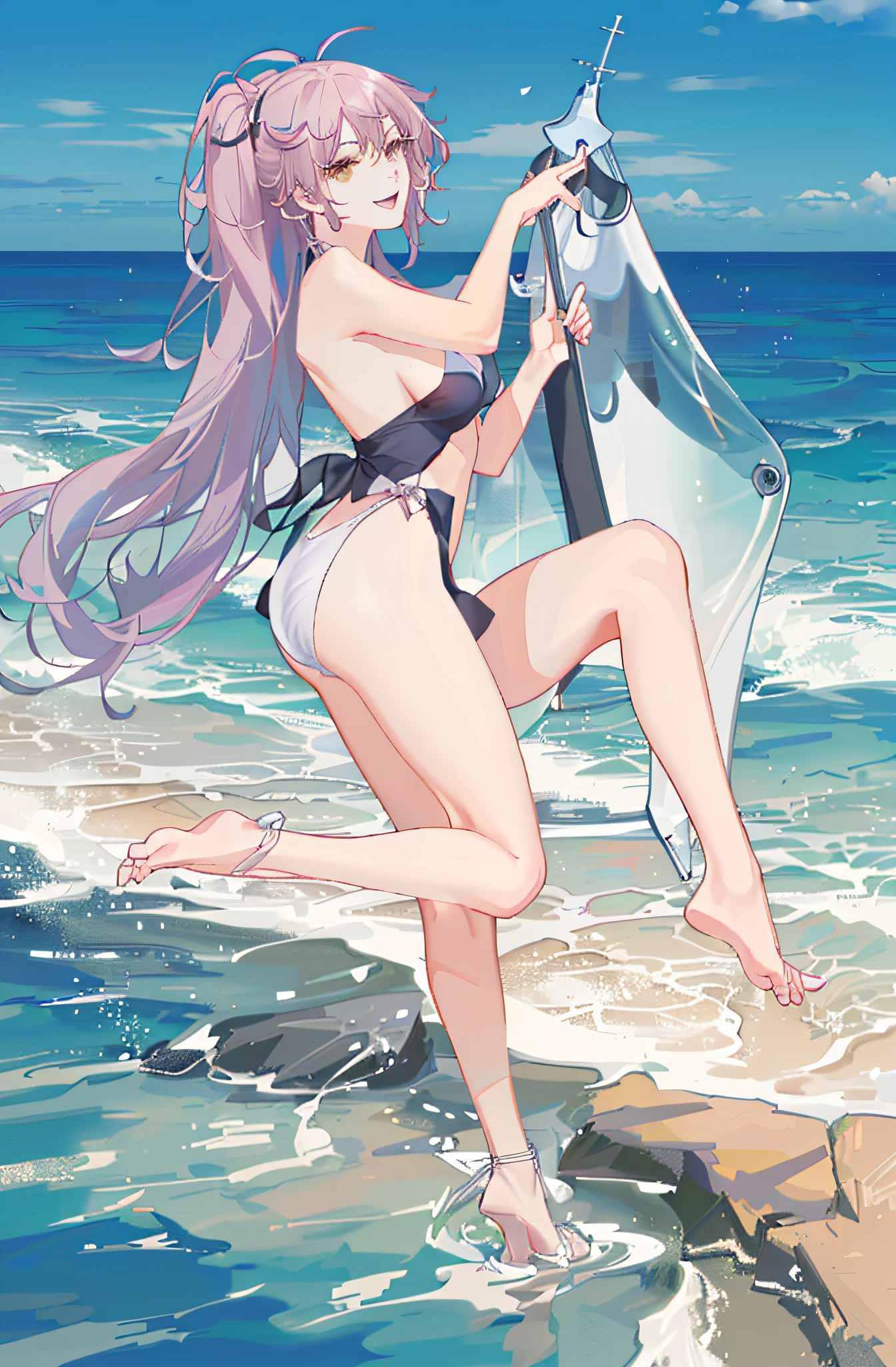 twogirls,Sea beach background