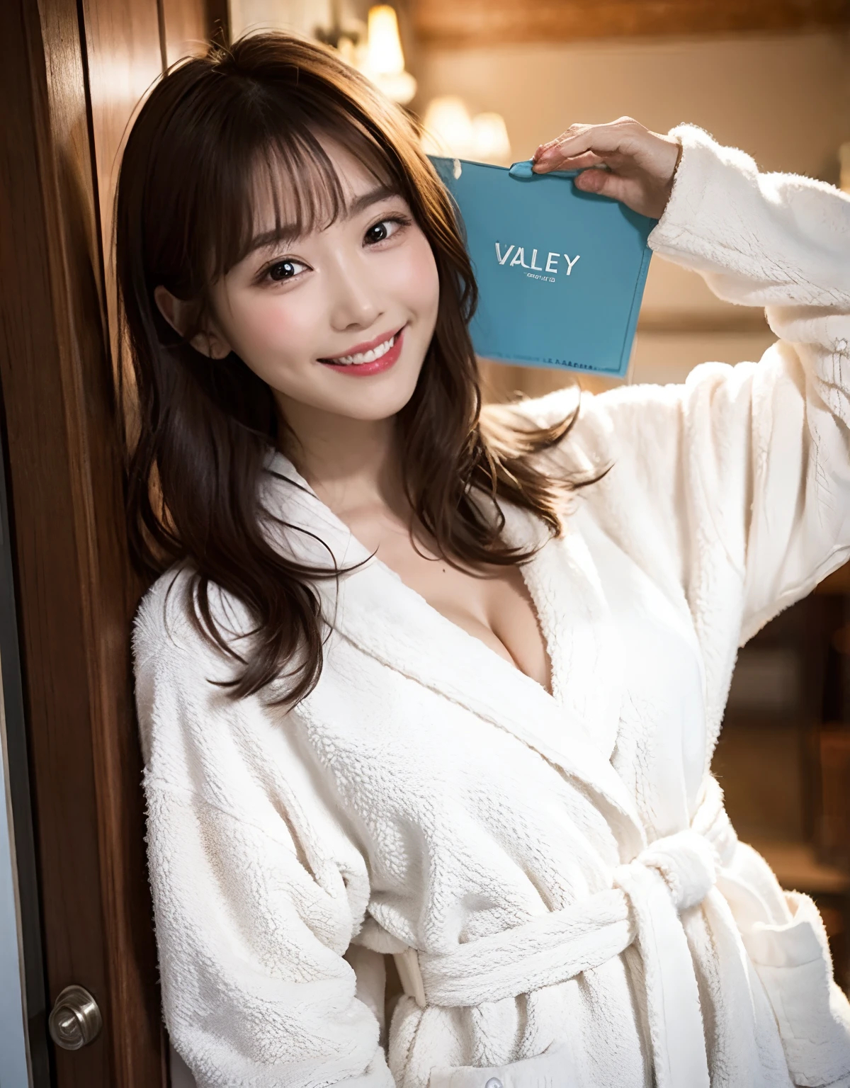 valley　25-years old　A smile　bathrobe　A sexy