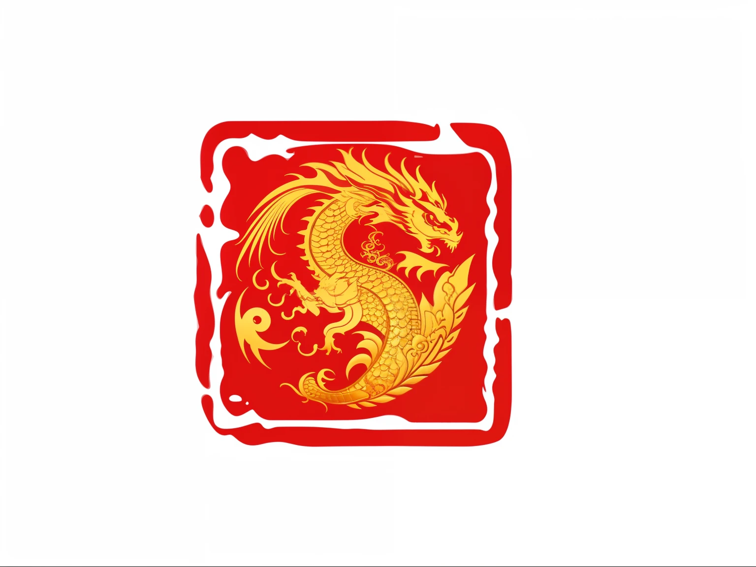 red background, golden dragon, red border, Chinese dragon, golden dragon, smooth Chinese dragon, Guangjian, Huayi, dragon, Nanquan, Beijing, Hou Zhongguo, Chinese dragon carving, Jiaolong, Chenghua, China, Oriental people, dragon design language, Chinese silk 3D dragon, chi dragon, master, Chinese mythology, dragon in the center