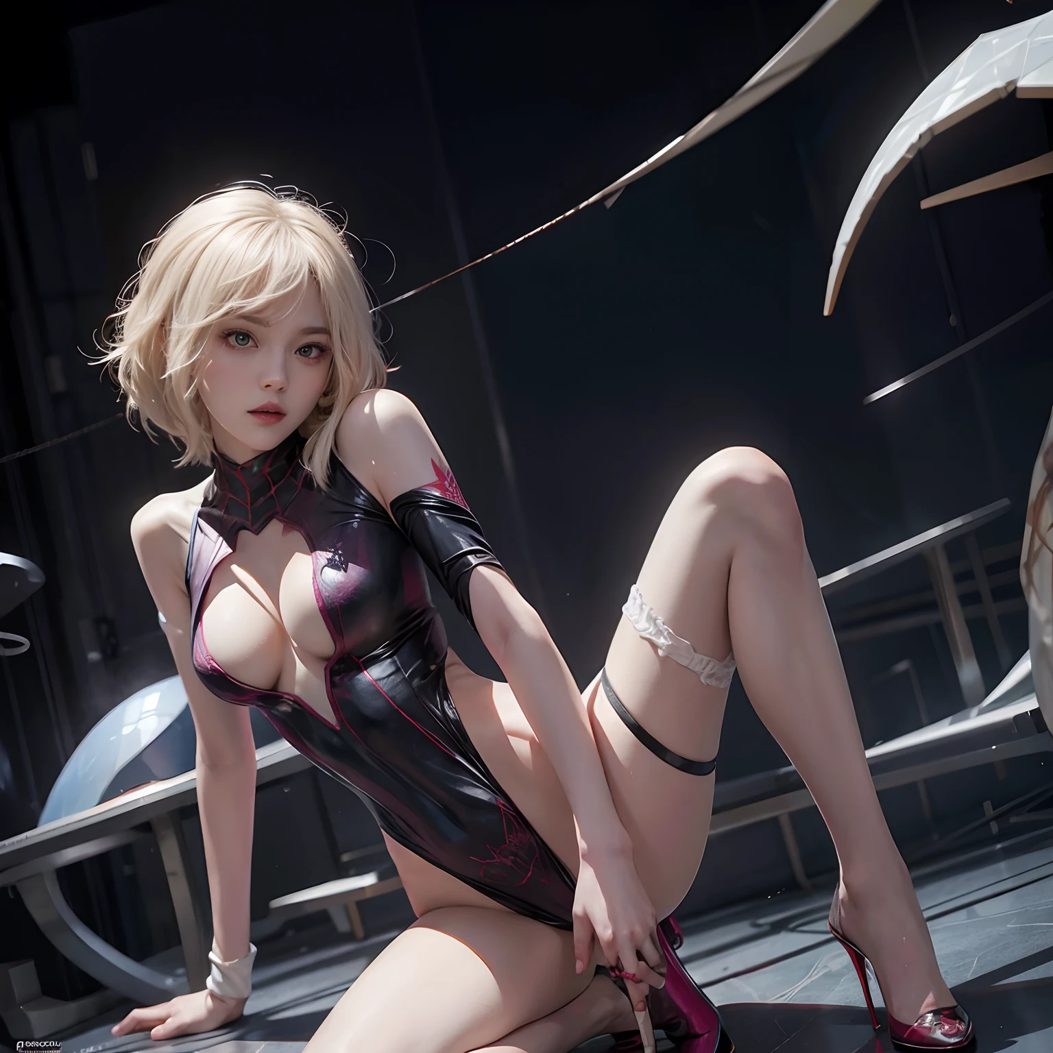 Spider gwen, solo, 1 girl.