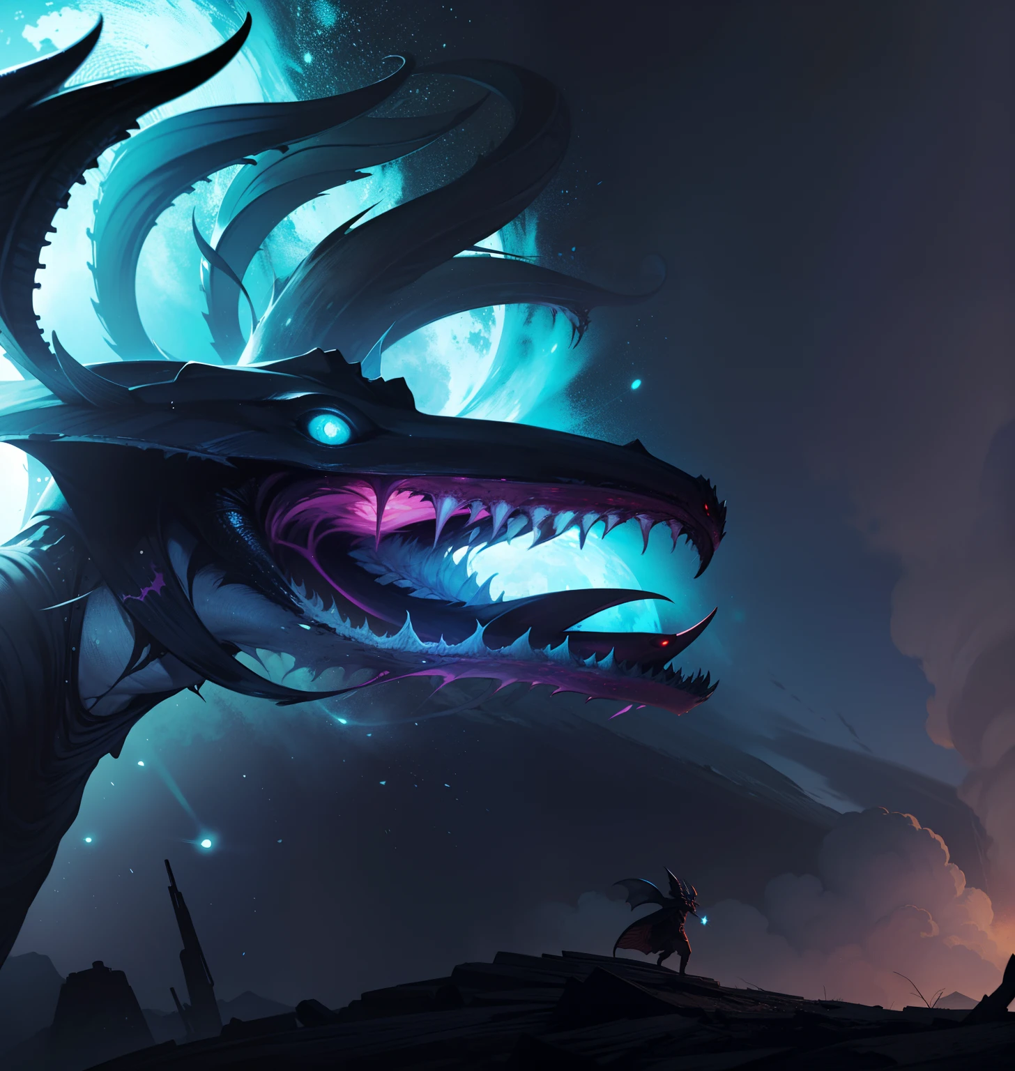 The best picture quality, Masterpiece, Super High Resolution, BREAK Imagine the incomprehensible horror, The Outer God of Myths, Cthulhu, which defies description and comprehension. Its shape is a wriggling mass of tentacles and antennae, constantly shifting and undulating in a grotesque dance. BREAK His many eyes are cold and insensitive;;;, as if looking at the world from someone else's point of view. The creature rises above everything in its path, Eclipsing mountains and cities, How he walks through space. BREAK His skin is smooth and slimy, with strange runes, Engraved on the surface, which pulsate with Eldritch's energy. The very air around the outer god shimmers with power, is distorted by its mere presence. BREAK It makes a sound, which doesn't quite sound like a roar, Not exactly a scream, but something more sinister and disturbing. It's a creature, This is beyond the comprehension of mortals, A creature from the void, which defies all attempts at rationalization or understanding. The image of this outer god is a testament to the dark and terrifying depths of the human imagination.