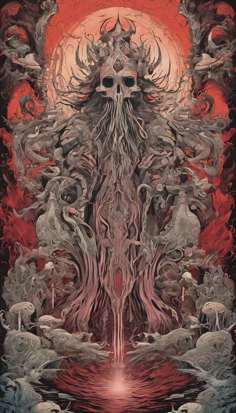 "attack on titan by francis bacon, surreal, jellyfish, big aquarium, norman rockwell, greg hildebrandt, horse skeleton, triadic color scheme, by greg rutkowski, exotic vegetation, tristan eaton, victo ngai, vibrant colors, pink and yellow, a still from the film alien, beksinski, biomechanical"