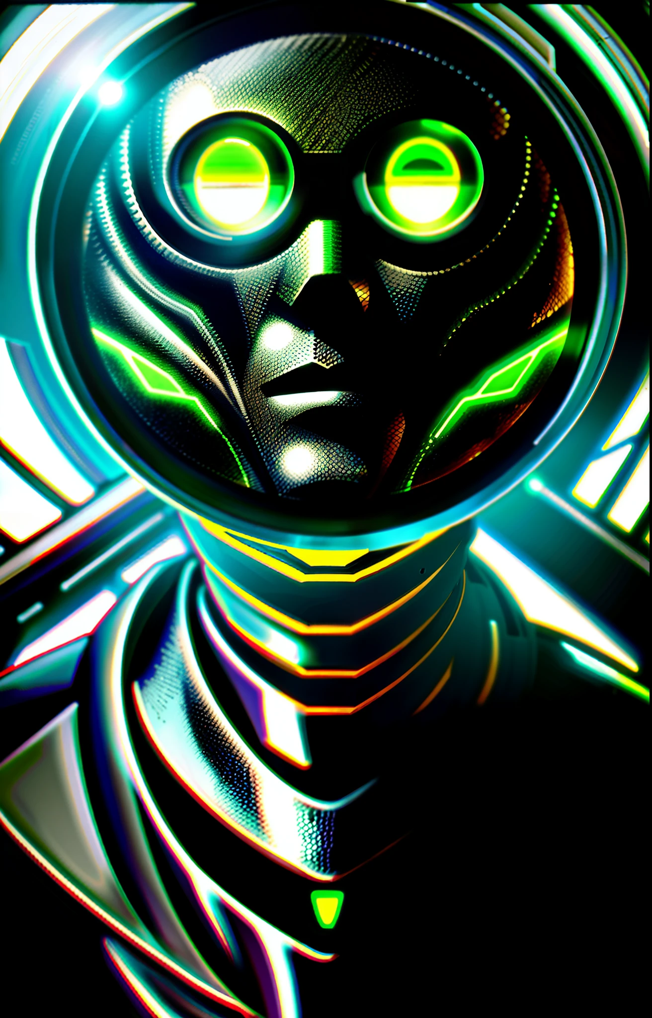 Cthulhu welding metal, Technocybernetics, Psychocybernetics, mechanical parts, Trippy, Acidwave, Cyberpunk, Dieselpunk, Elder Scrolls, halo, close up portrait, character portrait, Fisheye Lens, telephoto lens, Method Studios, conscientious detail