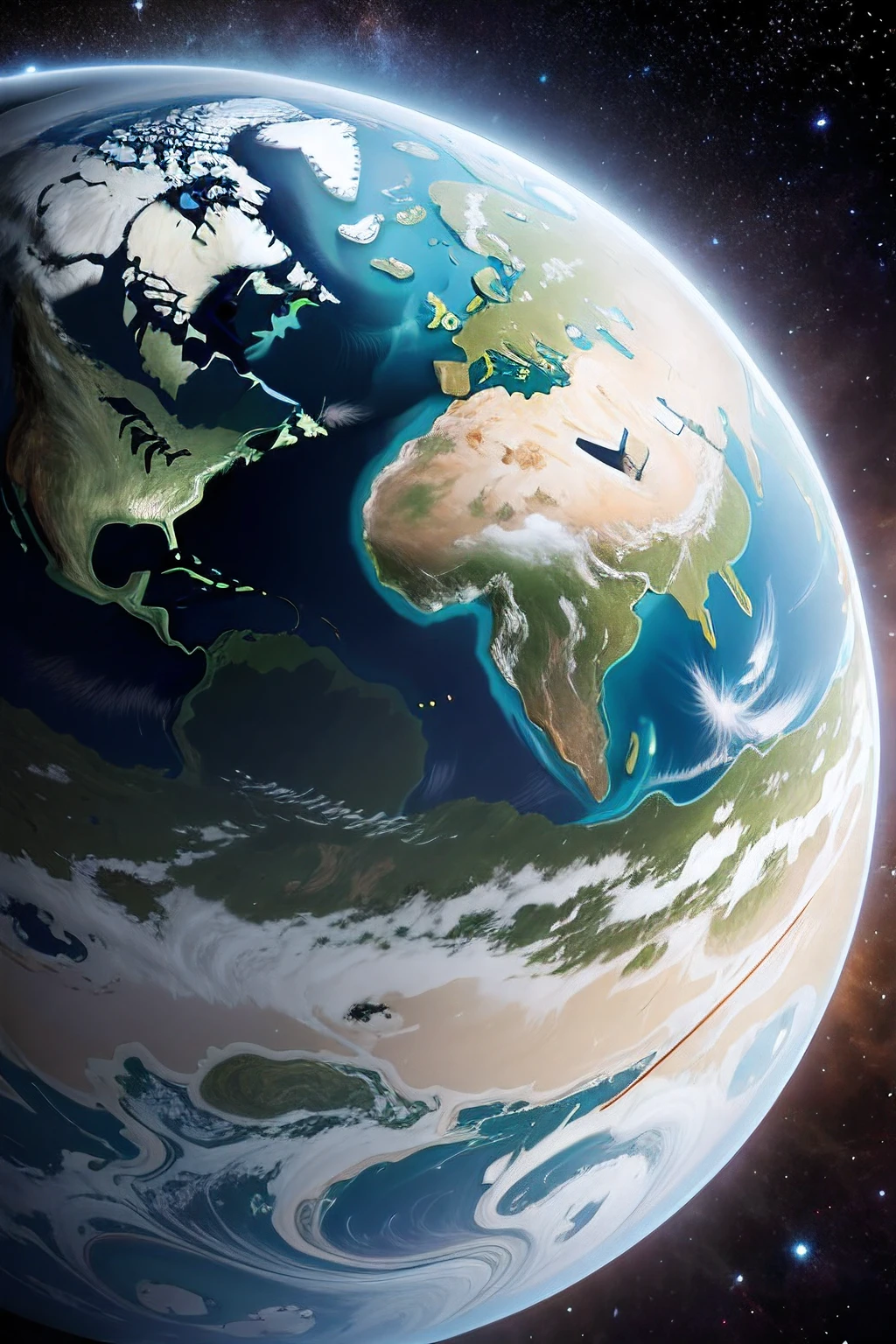 Earth in the universe ,whole earth,A planet,3Drenderingof