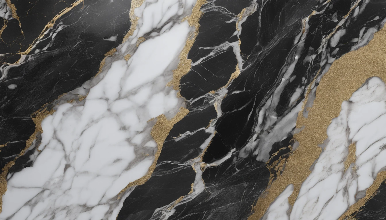 Black and white marble，Jazz white marble texture，Quartz stone，Clear texture，Big rift，Natural stone grains，Pearl white，Gold fine texture