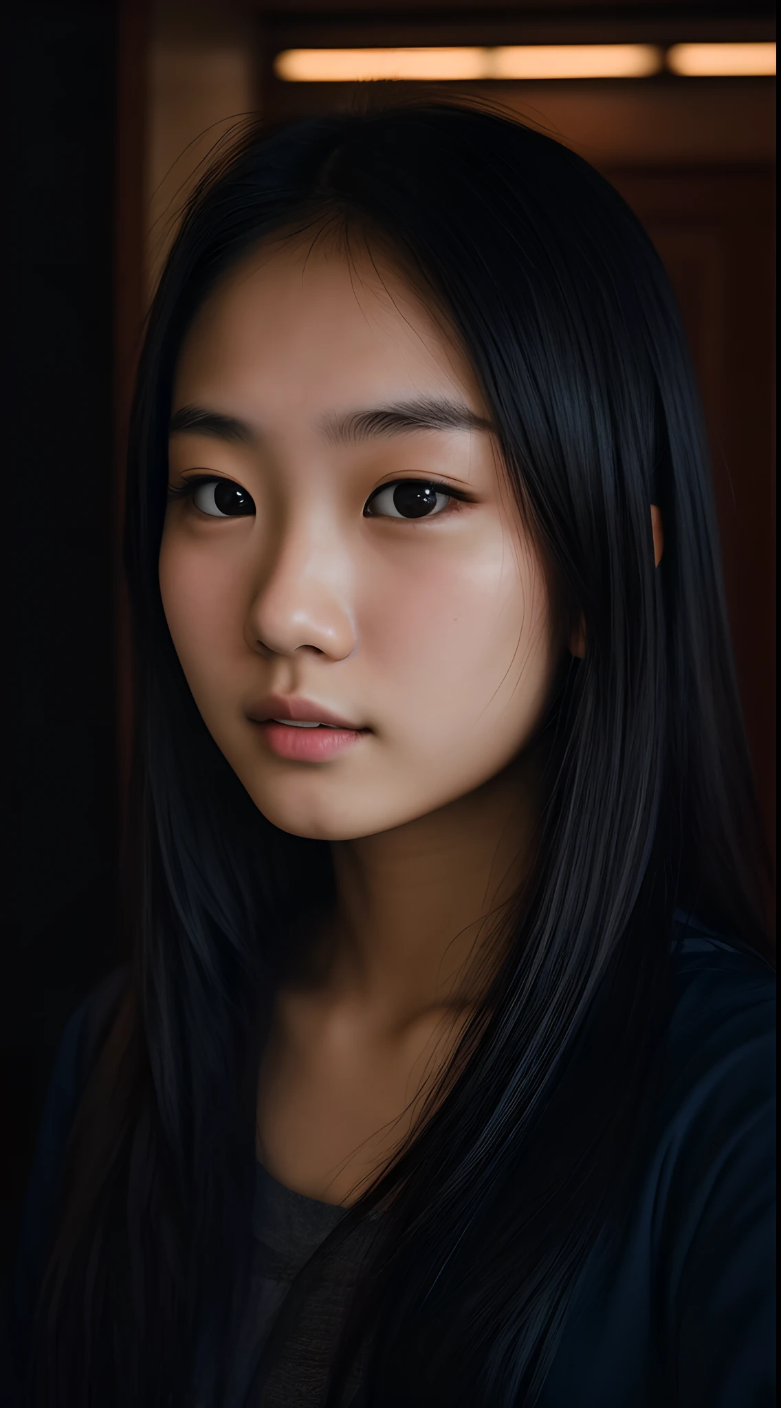 A hansohee sitting on a bench in the park, night lights, city Lights, Moonlight, Night4k, Fujifilm XT3, 8k, maximum result, photographed on a Kodak, award-winning photography, (ultra realistic:1.5), (Best Quality:1.5), photorealistic, detailed skin texture, masterpiece, (photorealistic:1.4), raw photo,  perfect shading, Realism, Photography,Detailed facial texture, detailed lip texture, ear detail, Eye Detail,  depth of field,