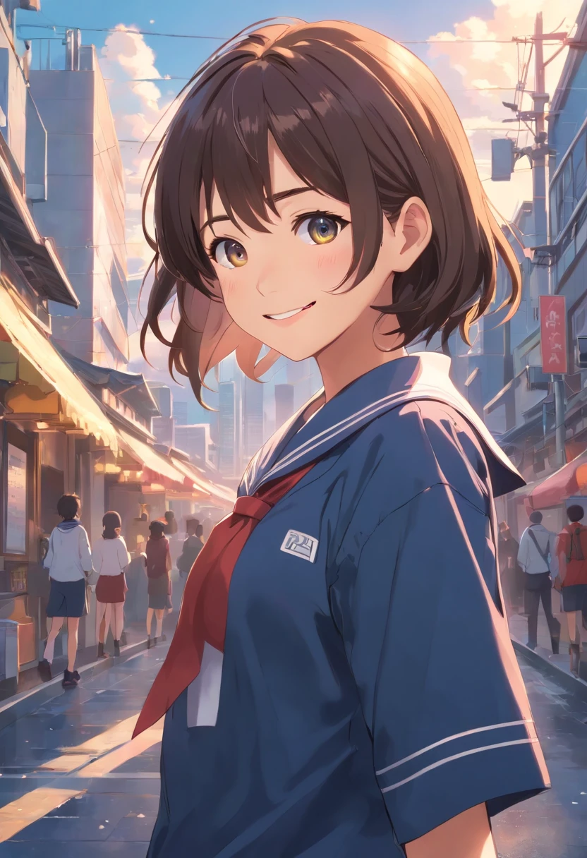 (Best Quality,4K,8K,hight resolution,masutepiece:1.2),Realistic,Ultra-detailed, nffsw,nffsw,Studio Lighting,extremely detailed eye and face,Vivid colors,Beautiful detailed eyes,Beautiful detailed lips,long eyelashes,2girls,japanaese girl,Black Bob Cut,Sailor Uniform,Park,Frontal composition,Camera gaze,(Immoral,Smile:1.2),Detailed scenery