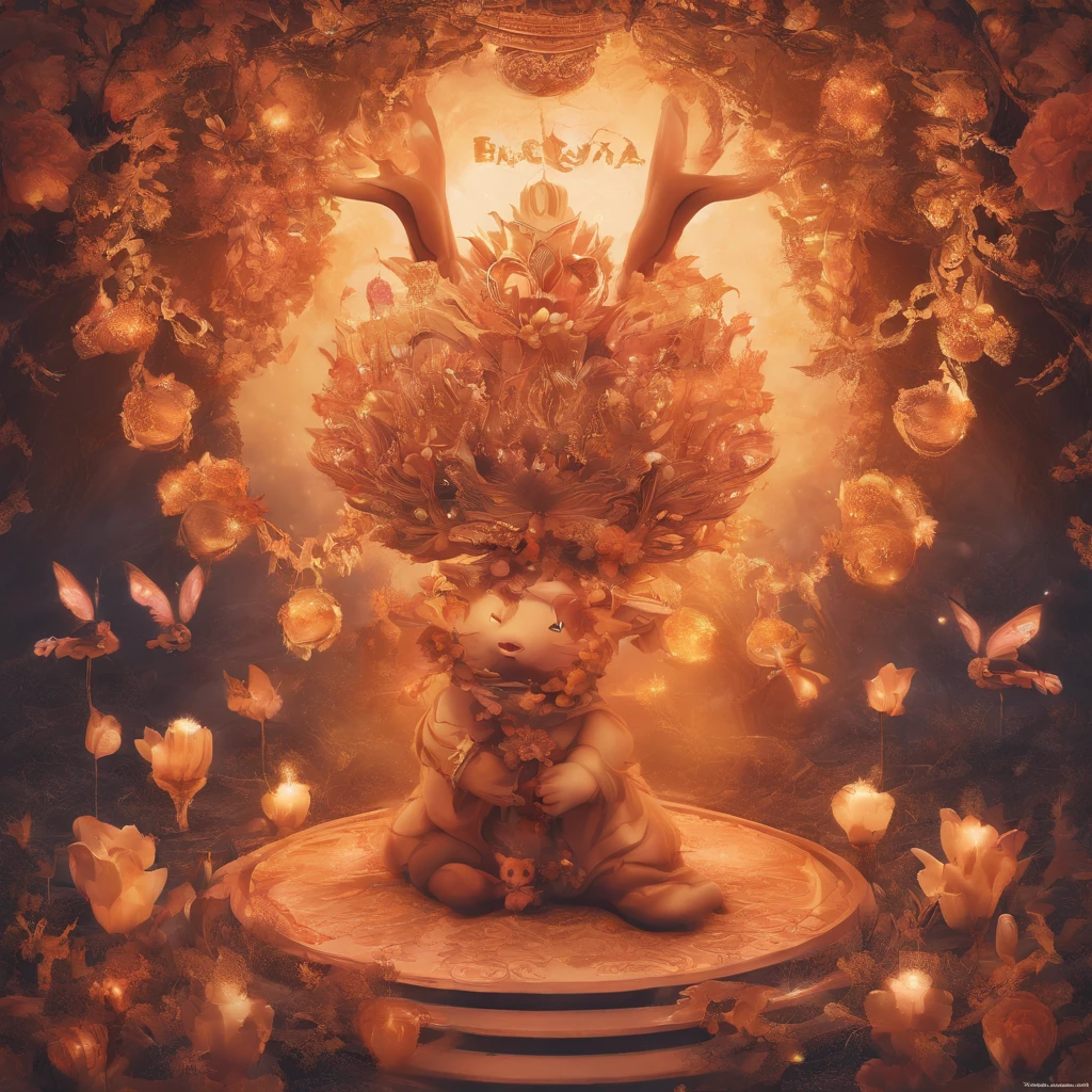 edgBunny，Eat mooncakes，laurel，themoon，The light is depicted in detail，orange tint，oc rendered，high qulity，tmasterpiece，Hyper-realistic，Ultra photo realsisim，8K，super-fine，ultra - detailed，Ultra-wide angle of view，dynamic viewing angle
