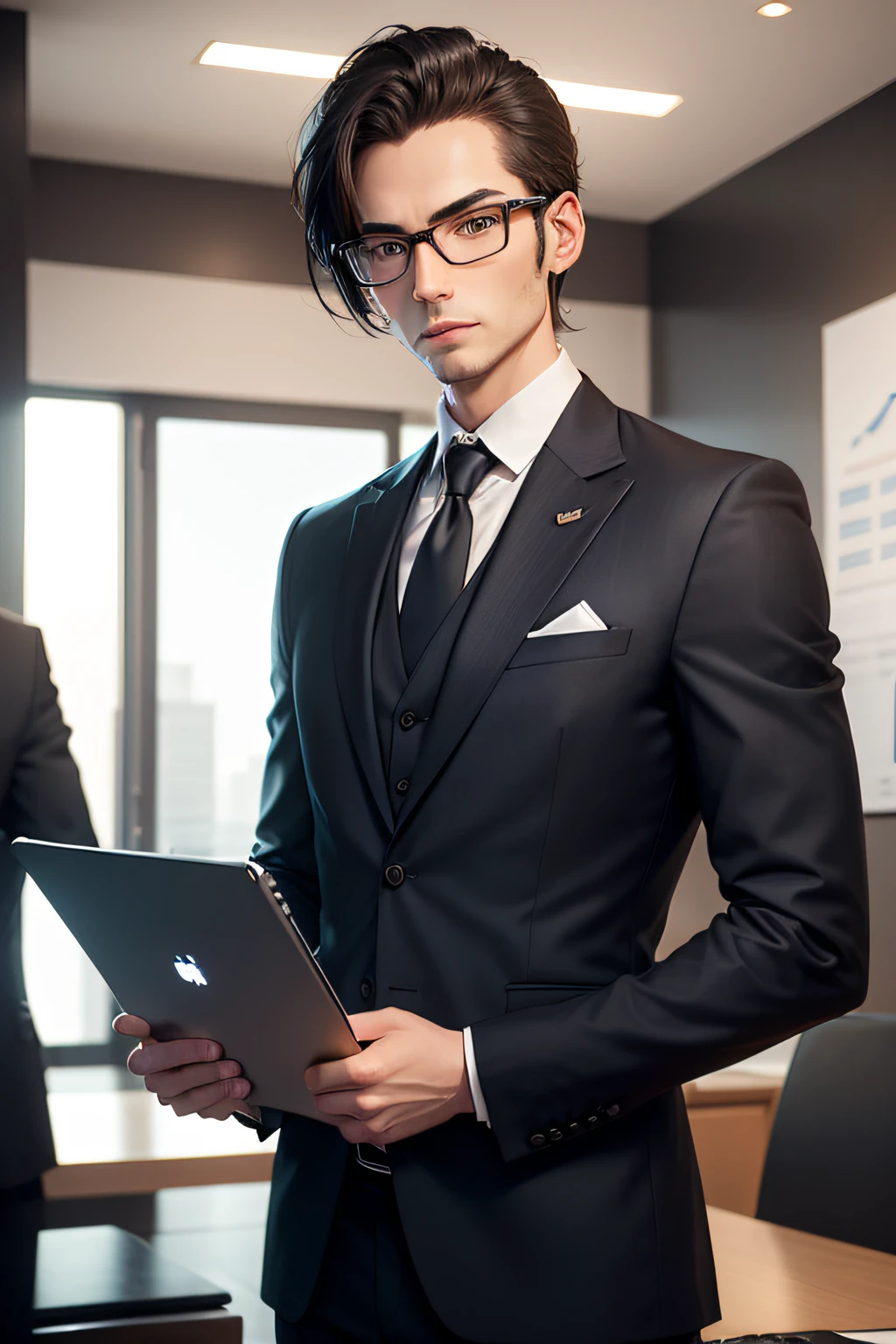 Design and "Personality" of AI
Name: EstateGenius (Real Estate Genius)
Gender: Male (for a more formal and expert look)
Age: 30-35 years old
Clothing Style: Corporate suit, but with trendy accessories to look modern.
Avatar: Image of a man with a laptop or real estate market charts in the background.