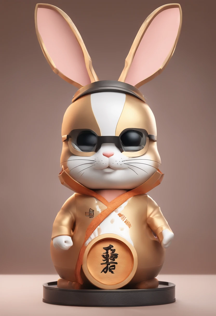 Q version of the rabbit,Cute and cute,Moon cake,laurel,themoon,The light is depicted in detail,orange tint,oc rendered,high qulity,tmasterpiece,Hyper-realistic,Ultra photo realsisim,8K,super-fine,ultra - detailed,Ultra-wide angle of view,dynamic viewing angle