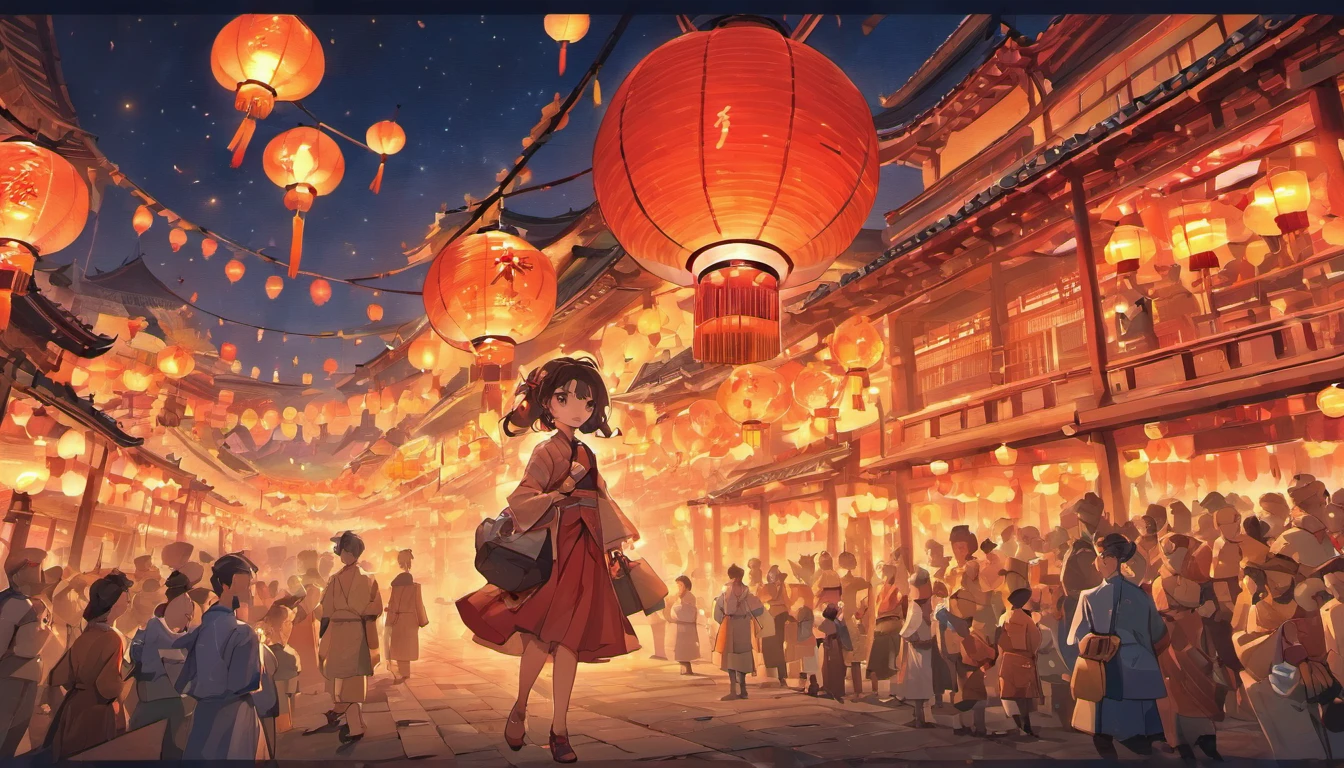 Traditional Chinese cultural elements are full of vitality。edgBunny、The moon and Tiananmen Square are our star elements,Bright moon,best qualtiy,Warm colors,Red-orange main color,The delegation was festive、Homely atmosphere,The family sits idly,Lovely lights,A clear full moon,lanterns,Kongming Lantern,paper cut out,Elements with Chinese characteristics such as window flowers,Mid-Autumn Festival、national day、Lantern Festival Family Reunion