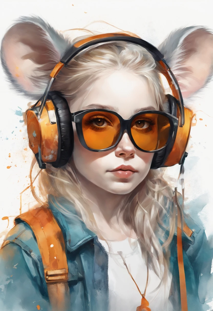 Perfect centering, Cute mouse, Wear a student team jacket, Wearing sunglasses, Wearing headphones, cheerfulness, Standing position, Abstract beauty, Centered, Looking at the camera, Facing the camera, nearing perfection, Dynamic, Highly detailed, smooth, Sharp focus, 8K, high definition resolution, illustration, Art by Carne Griffiths and Wadim Kashin, White background