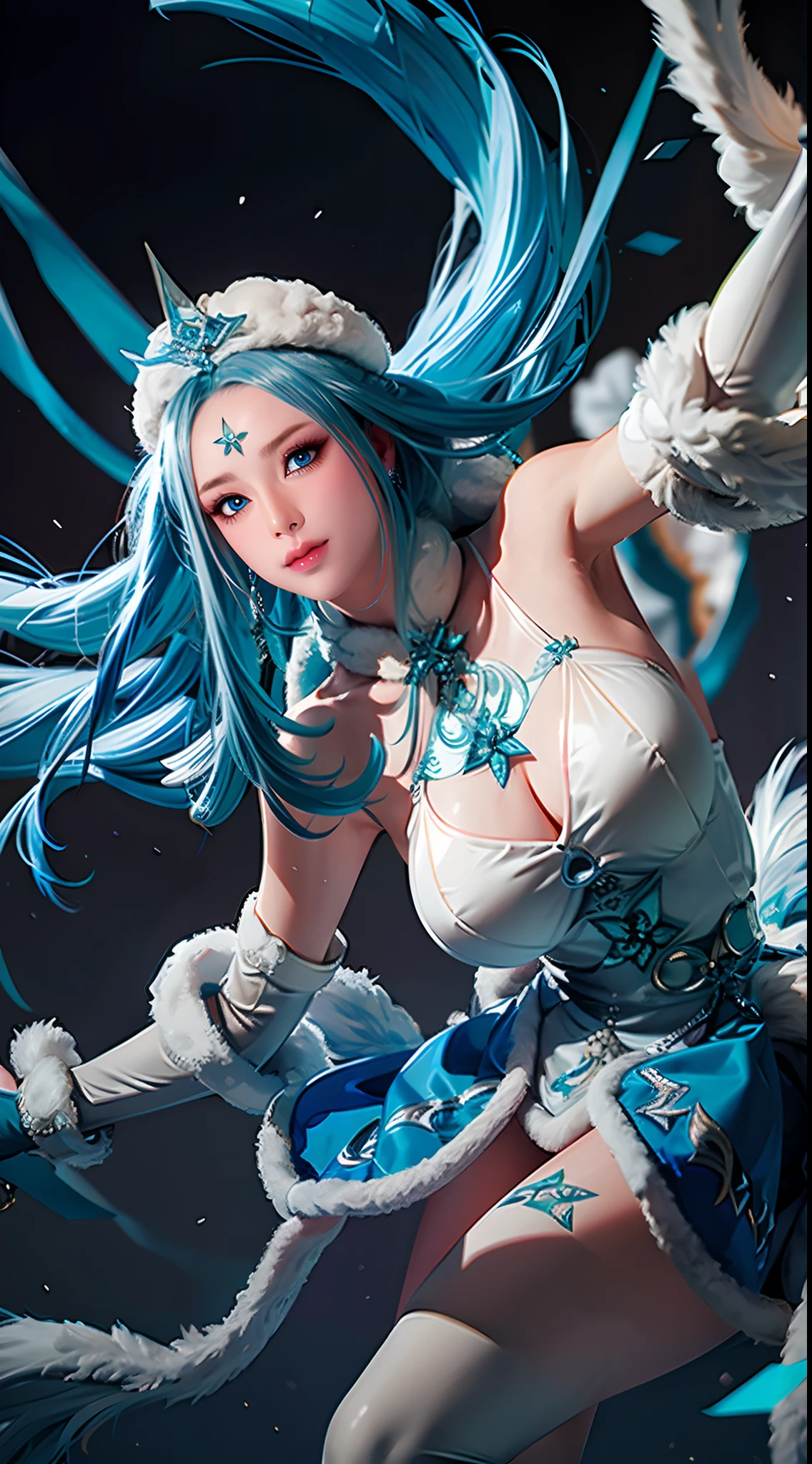 WZJBXZH,(((Blue long hair,Long hair,blue hairs,Exquisite facial features, Beautiful face, Erotic, Enchanting,Blue eyes,Charming, Alluring, Seductive, Long hair covers the body ))),((Masterpiece)),A high resolution, ((Best quality)),tmasterpiece,top-quality,best qualityer,((( looking at viewert, There is light in the eyes))),(((Light and shadow interlace,white skinned,laughingly,self-assured)))